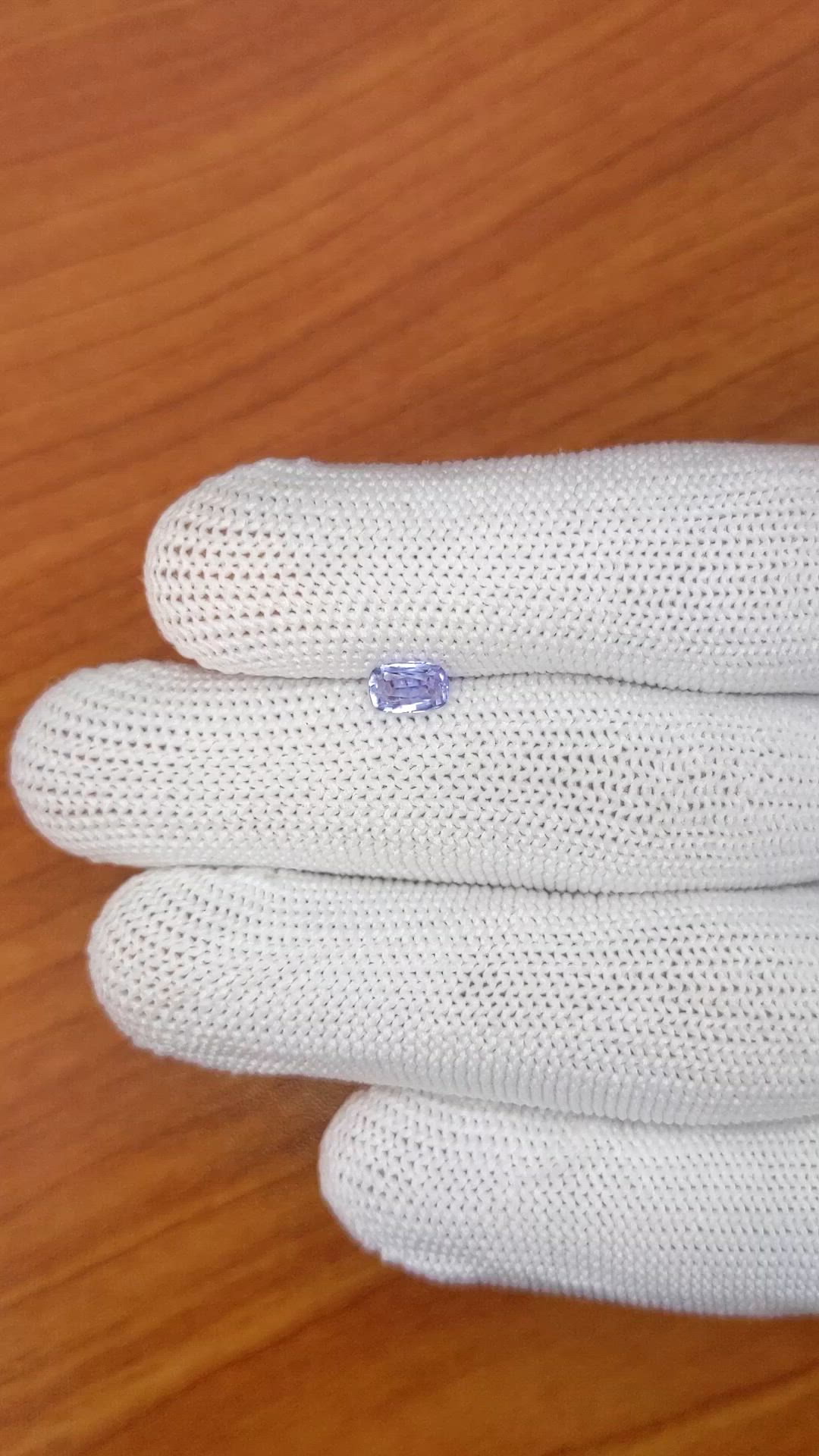 0.60 Ct. Blue Sapphire from Ceylon (Sri Lanka) Size Video