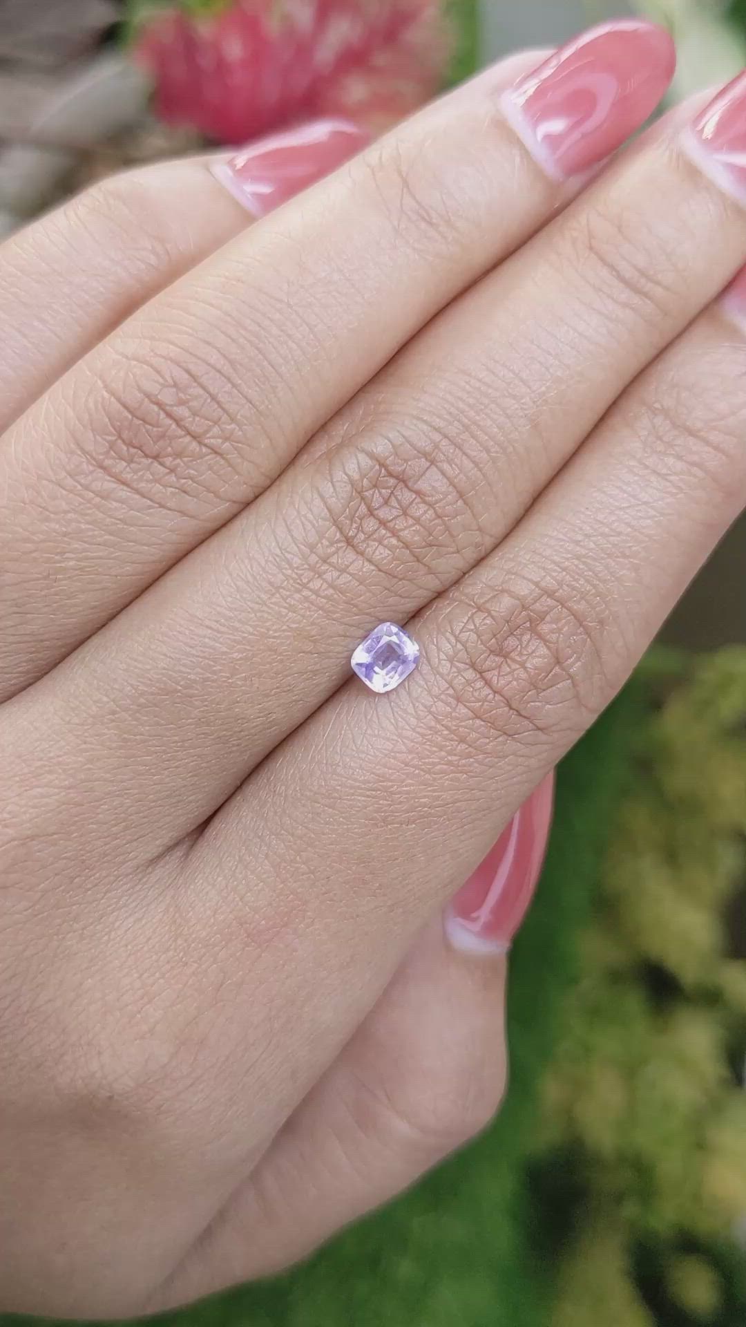 0.50 Ct. Purple Sapphire from Ceylon (Sri Lanka) Size Video