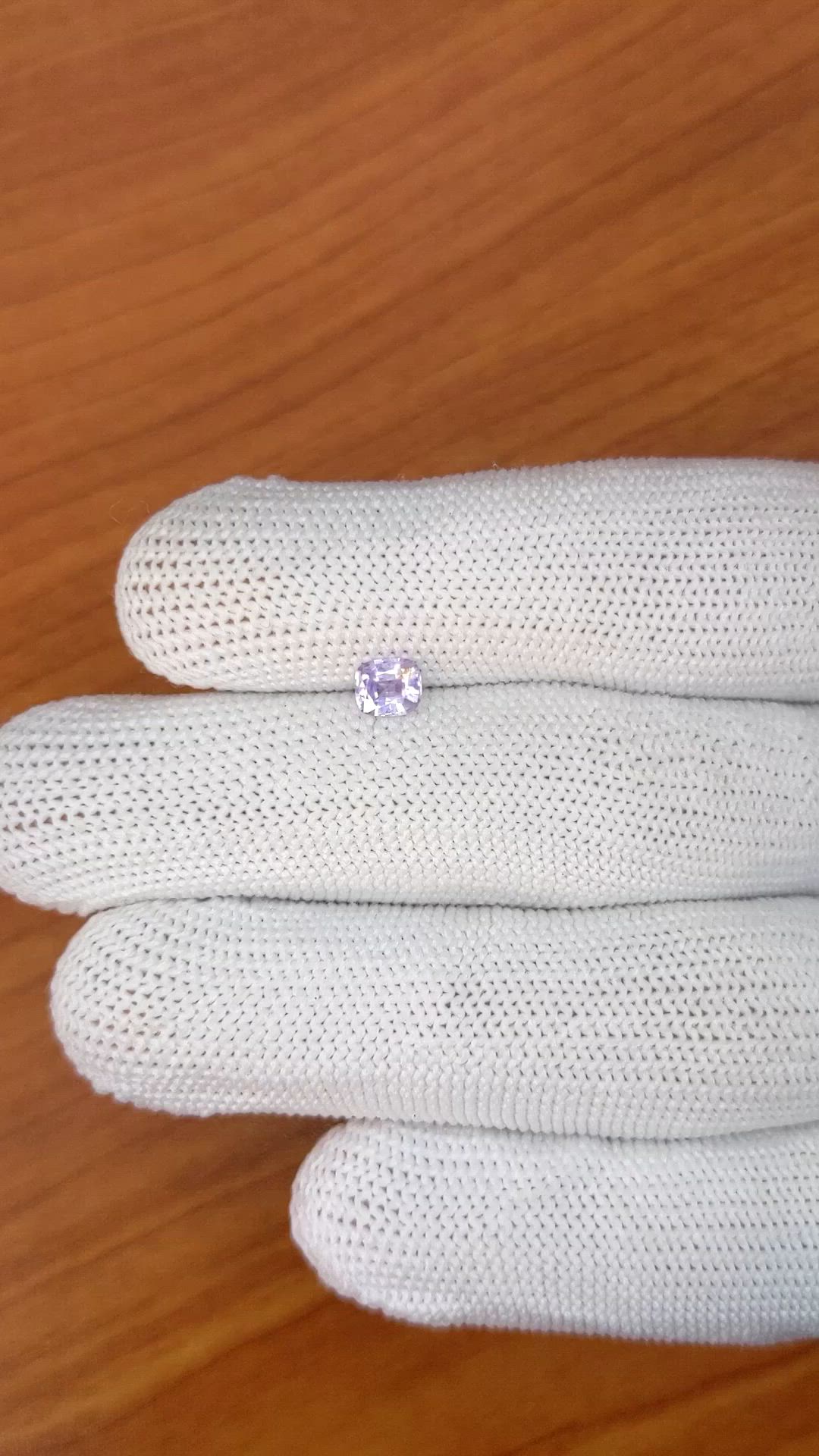 0.50 Ct. Purple Sapphire from Ceylon (Sri Lanka) Size Video