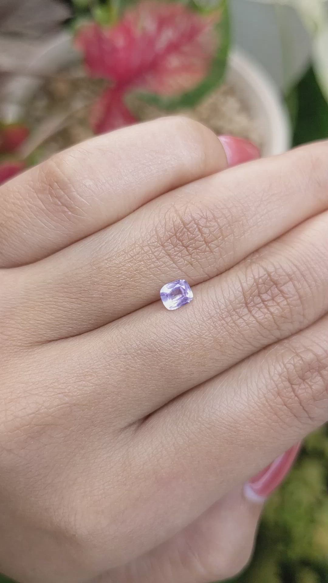0.50 Ct. Purple Sapphire from Ceylon (Sri Lanka) Size Video