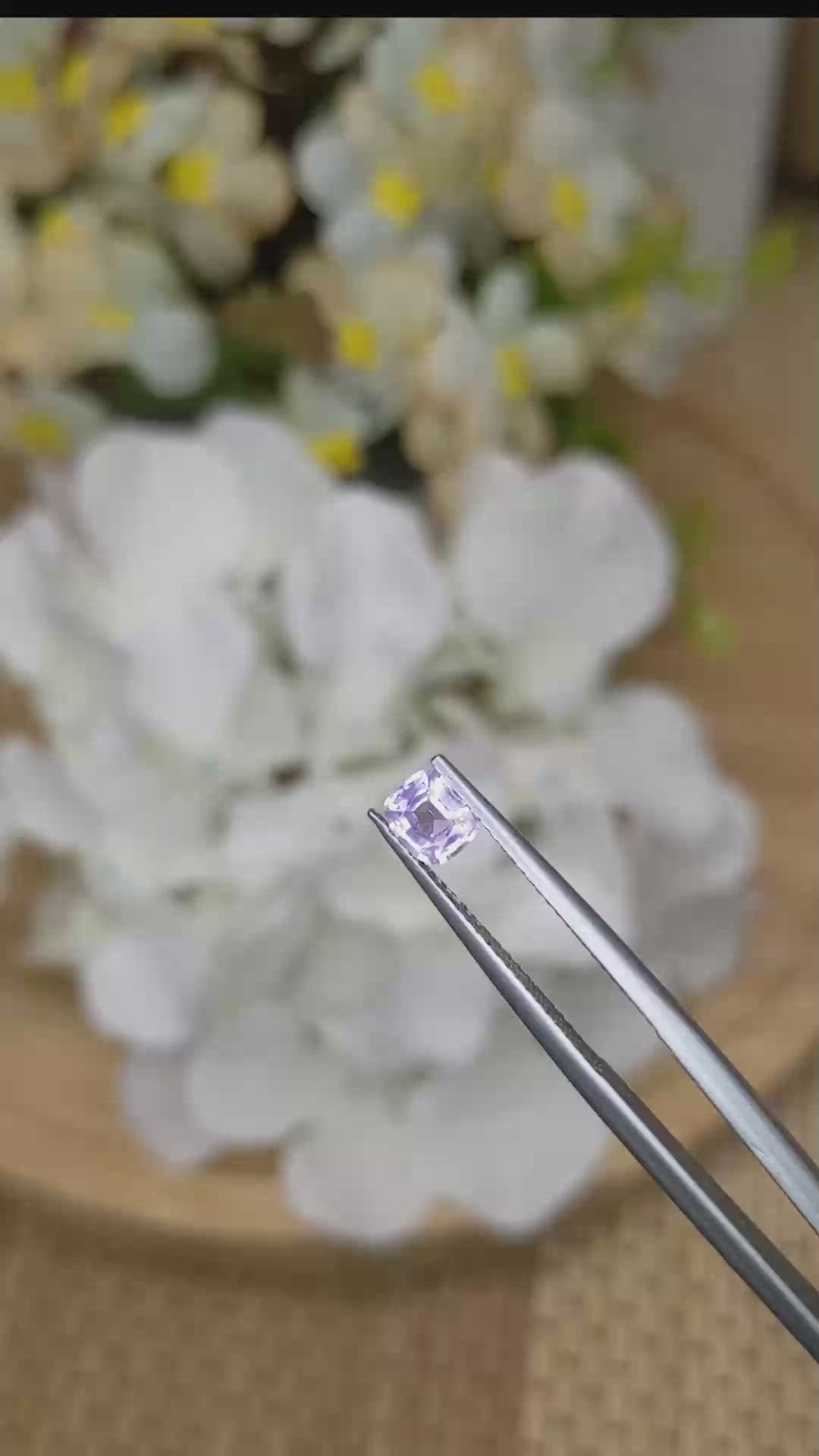 0.50 Ct. Purple Sapphire from Ceylon (Sri Lanka) Size Video