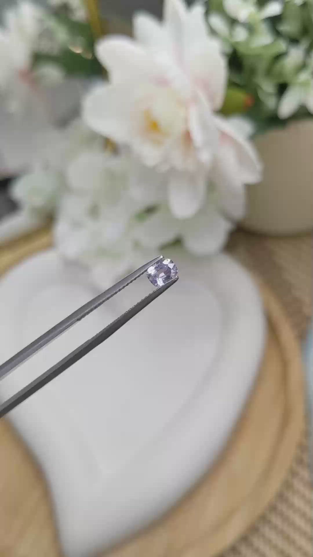 0.47 Ct. Purple Sapphire from Ceylon (Sri Lanka) Size Video