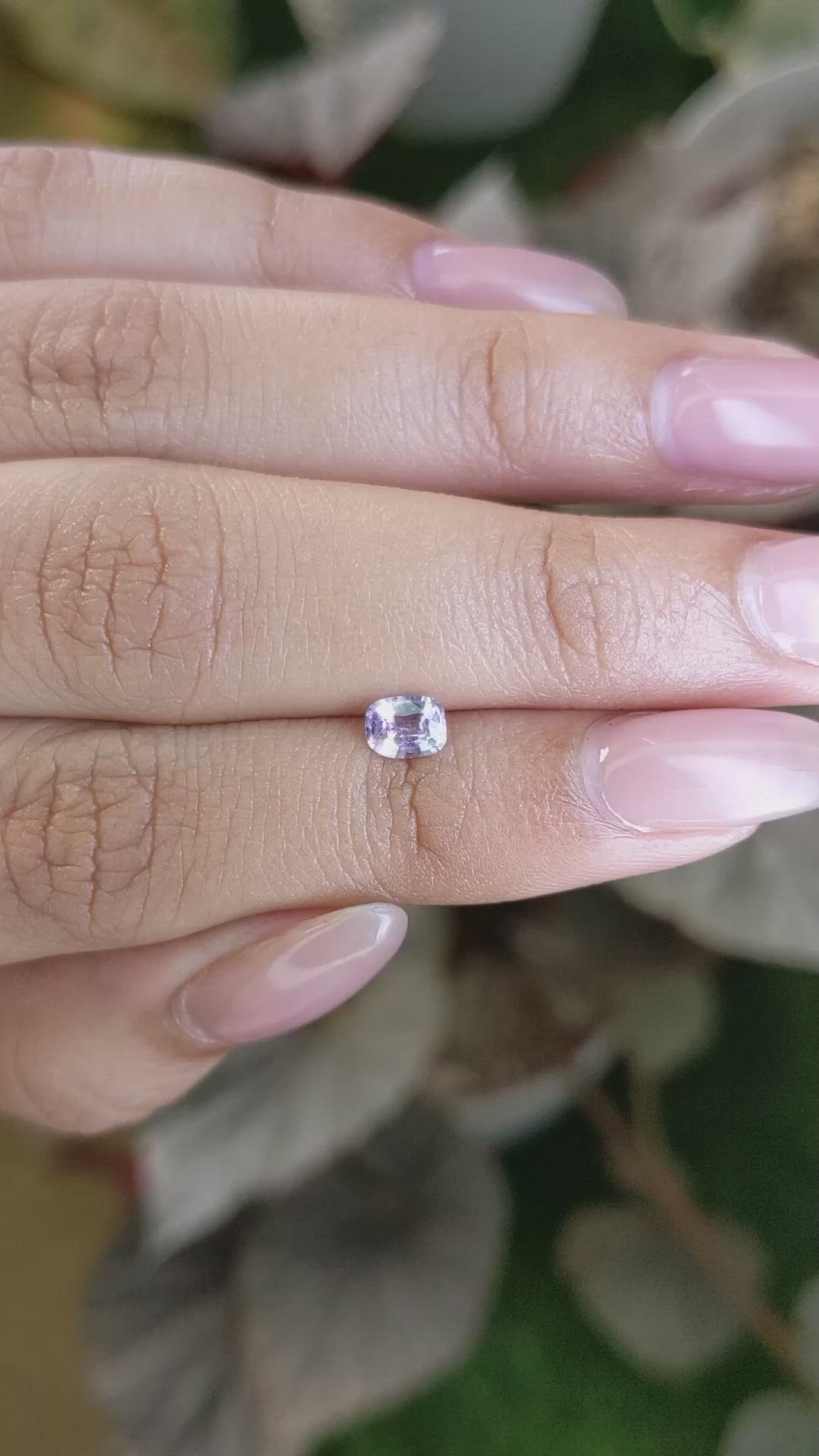 0.47 Ct. Purple Sapphire from Ceylon (Sri Lanka) Size Video