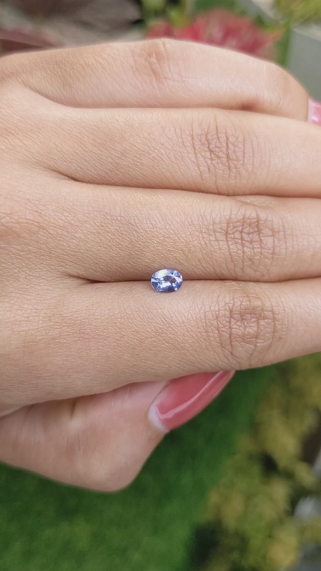 0.44 Ct. Blue Sapphire from Ceylon (Sri Lanka) Size Video