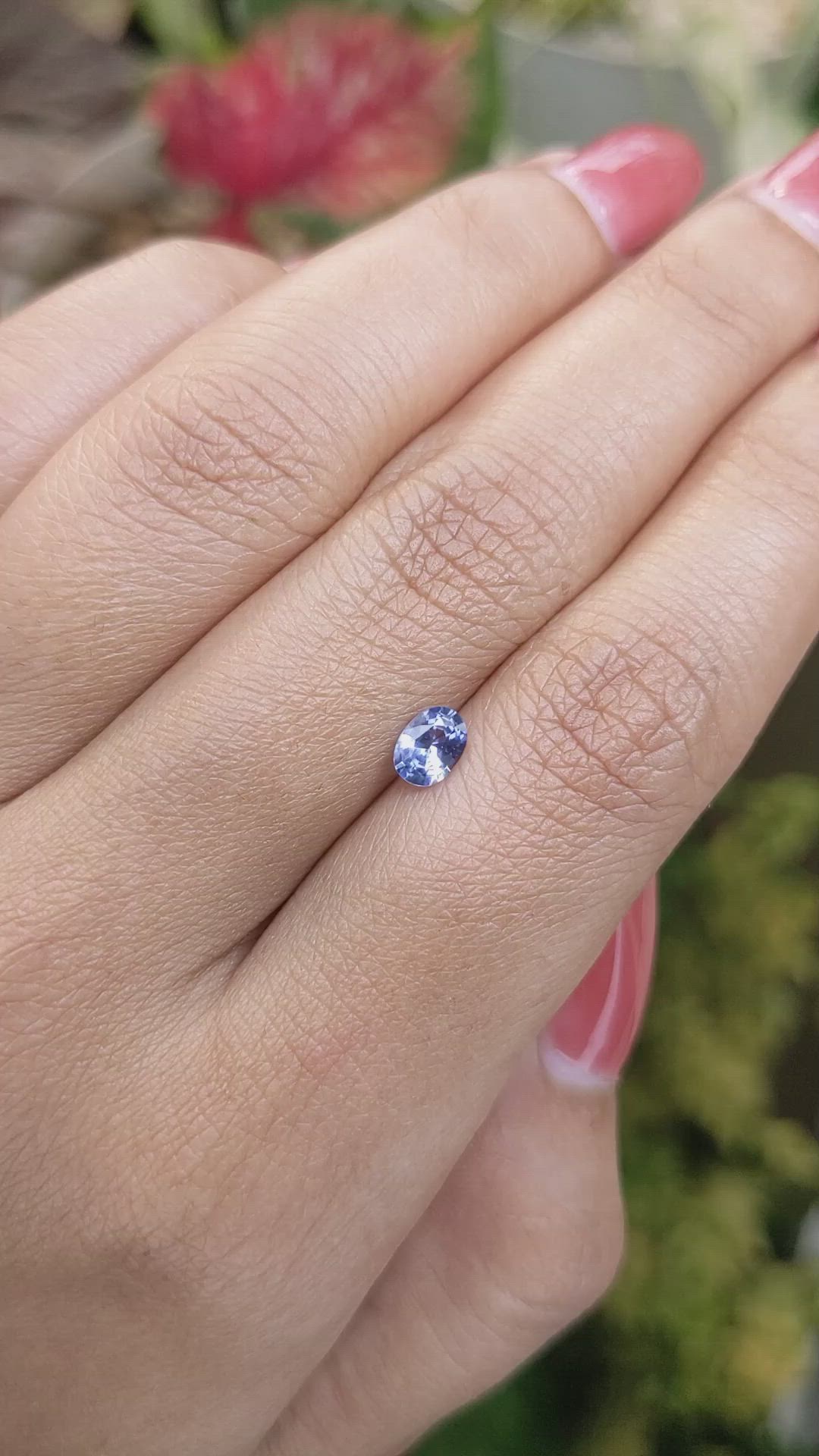 0.44 Ct. Blue Sapphire from Ceylon (Sri Lanka) Size Video