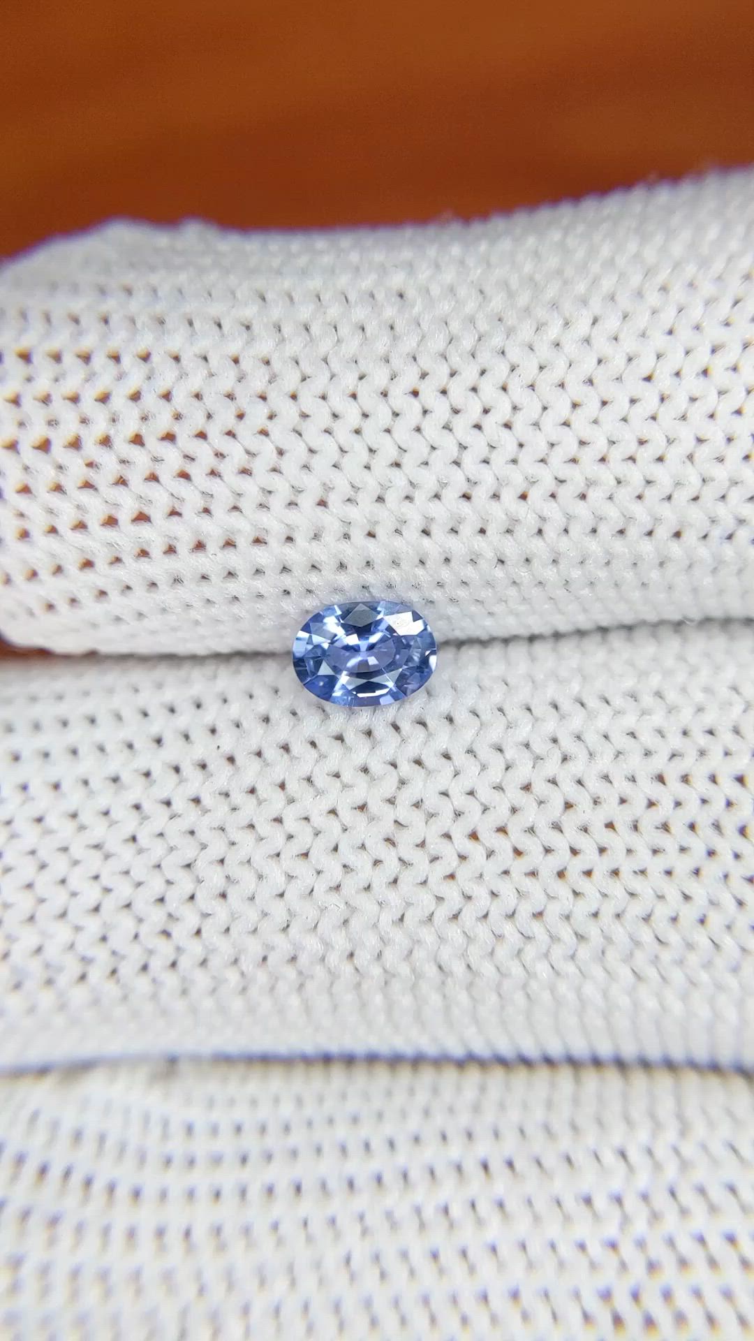 0.44 Ct. Blue Sapphire from Ceylon (Sri Lanka) Size Video