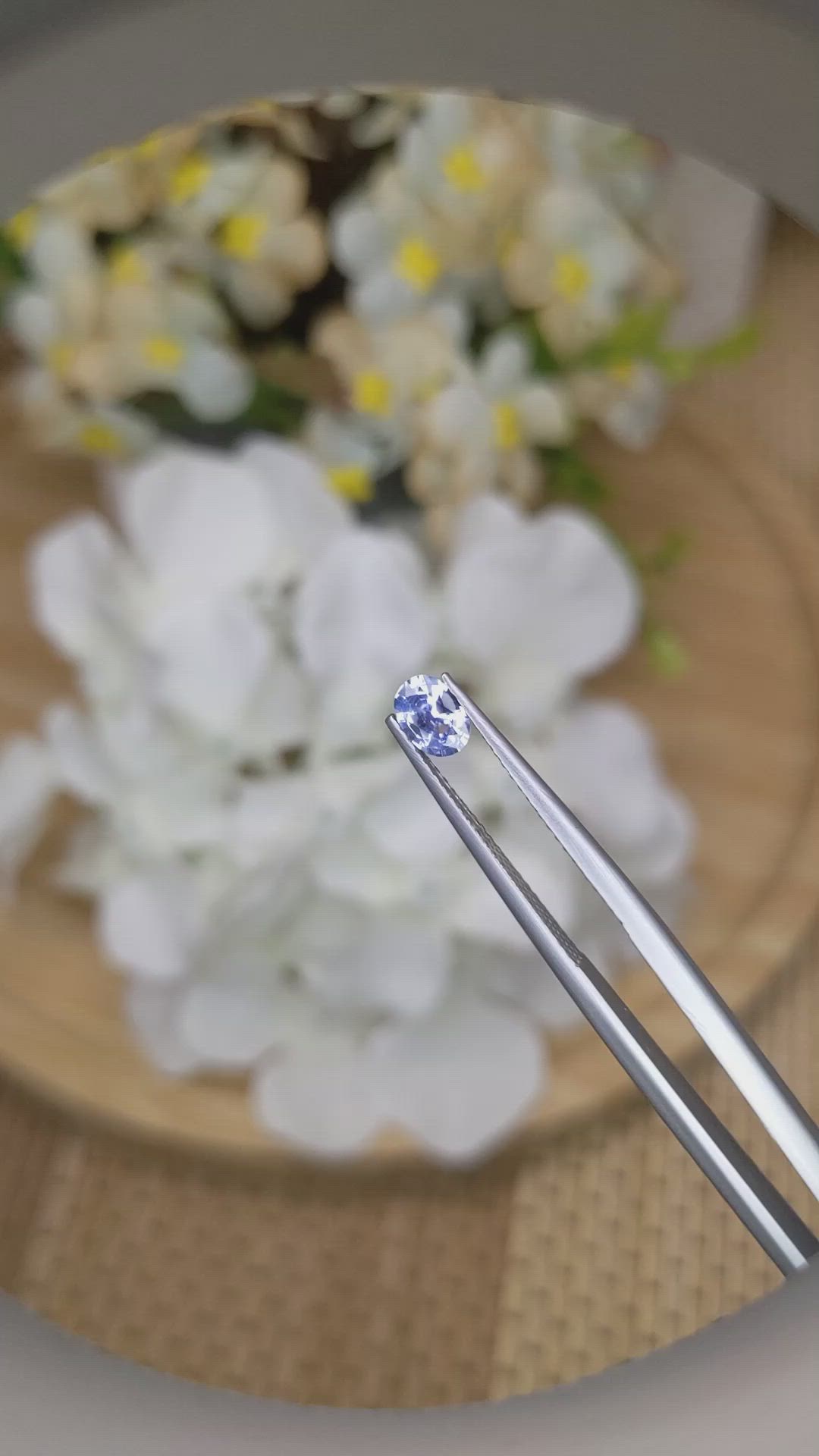 0.44 Ct. Blue Sapphire from Ceylon (Sri Lanka) Size Video