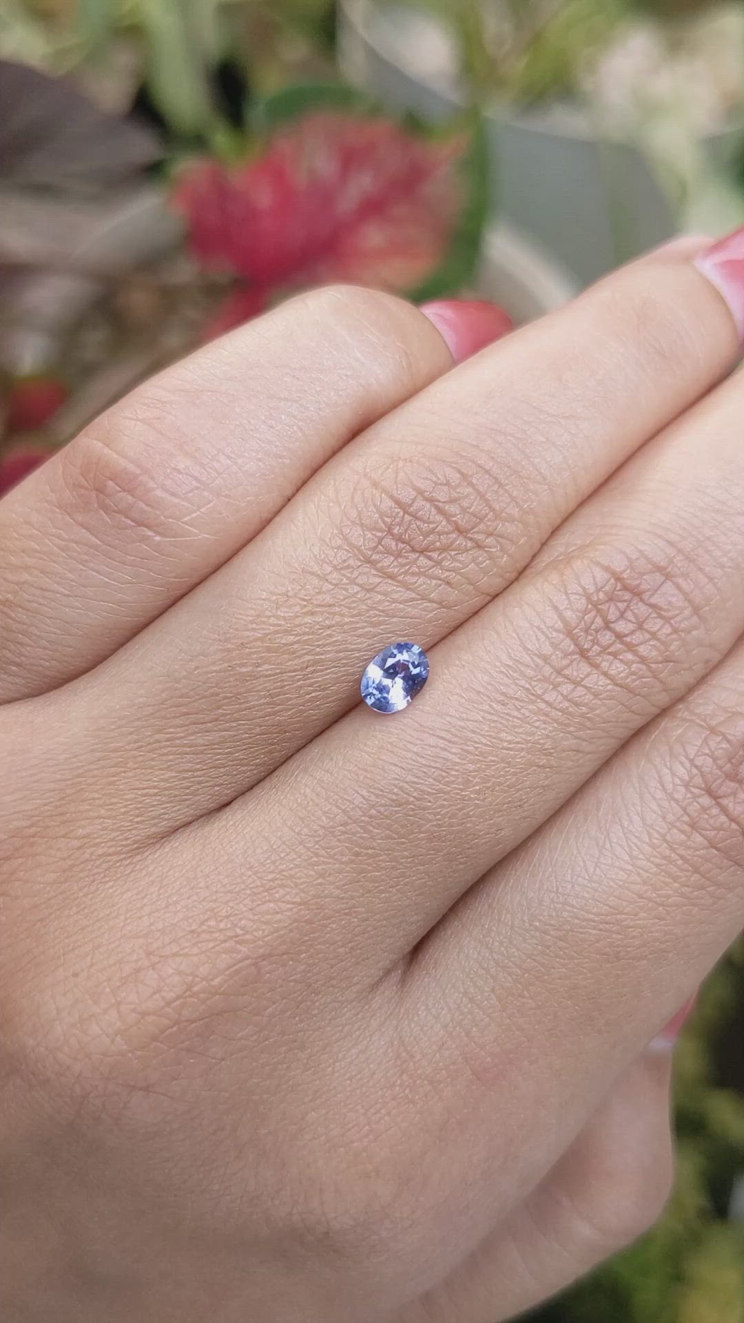 0.44 Ct. Blue Sapphire from Ceylon (Sri Lanka) Size Video