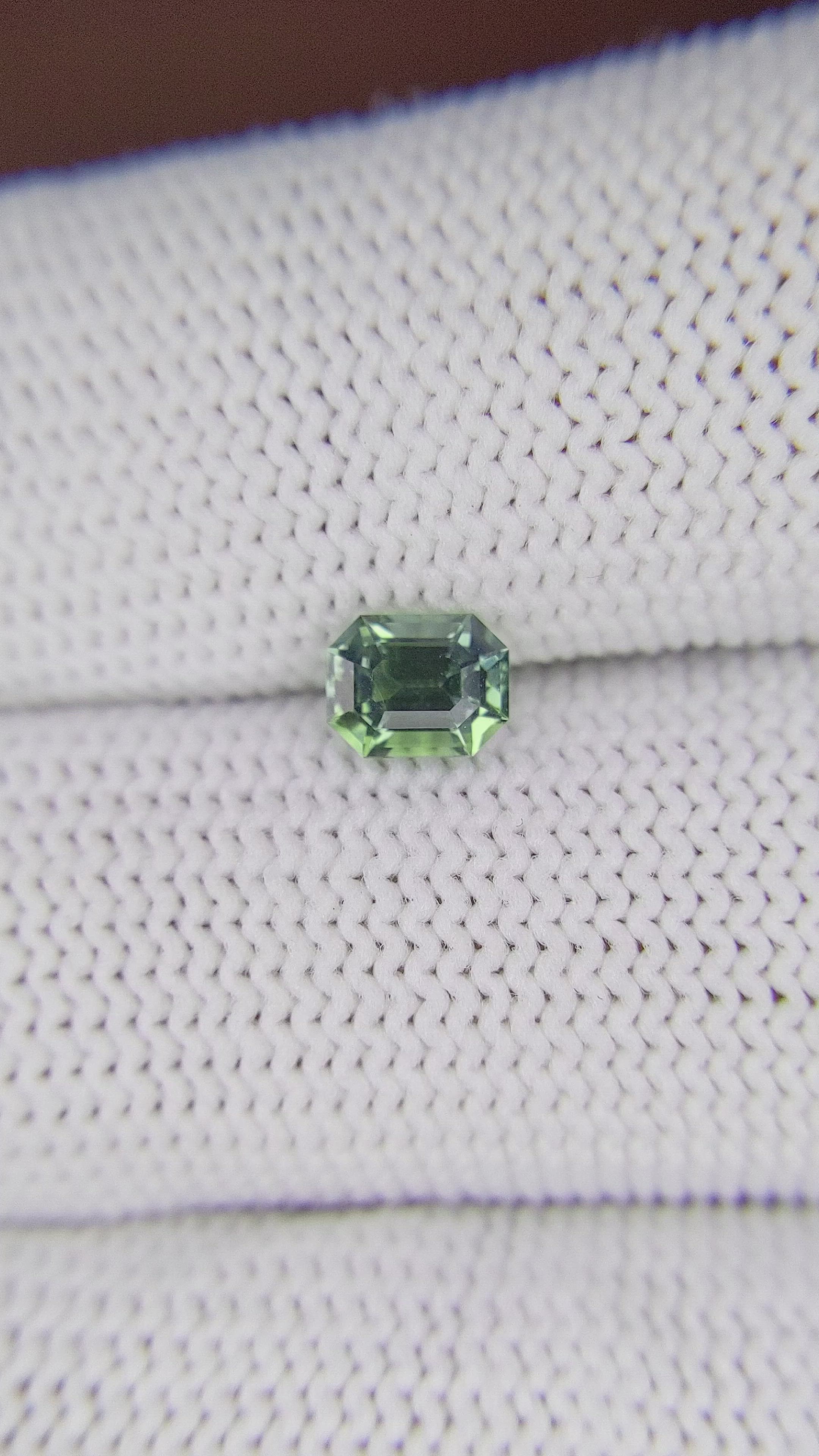 0.76 Ct. Bluish Green Sapphire from Madagascar Size Video