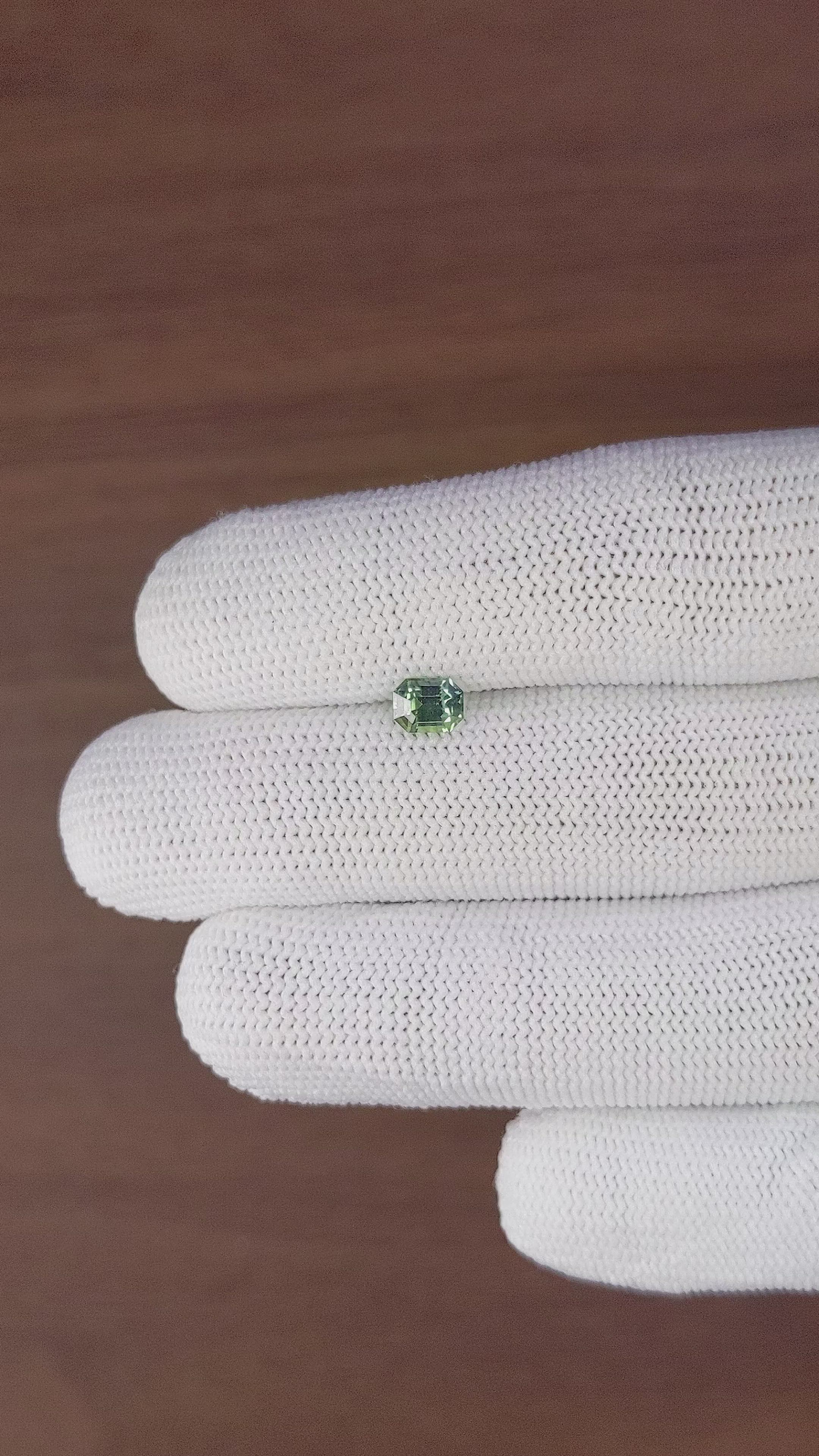 0.76 Ct. Bluish Green Sapphire from Madagascar Size Video