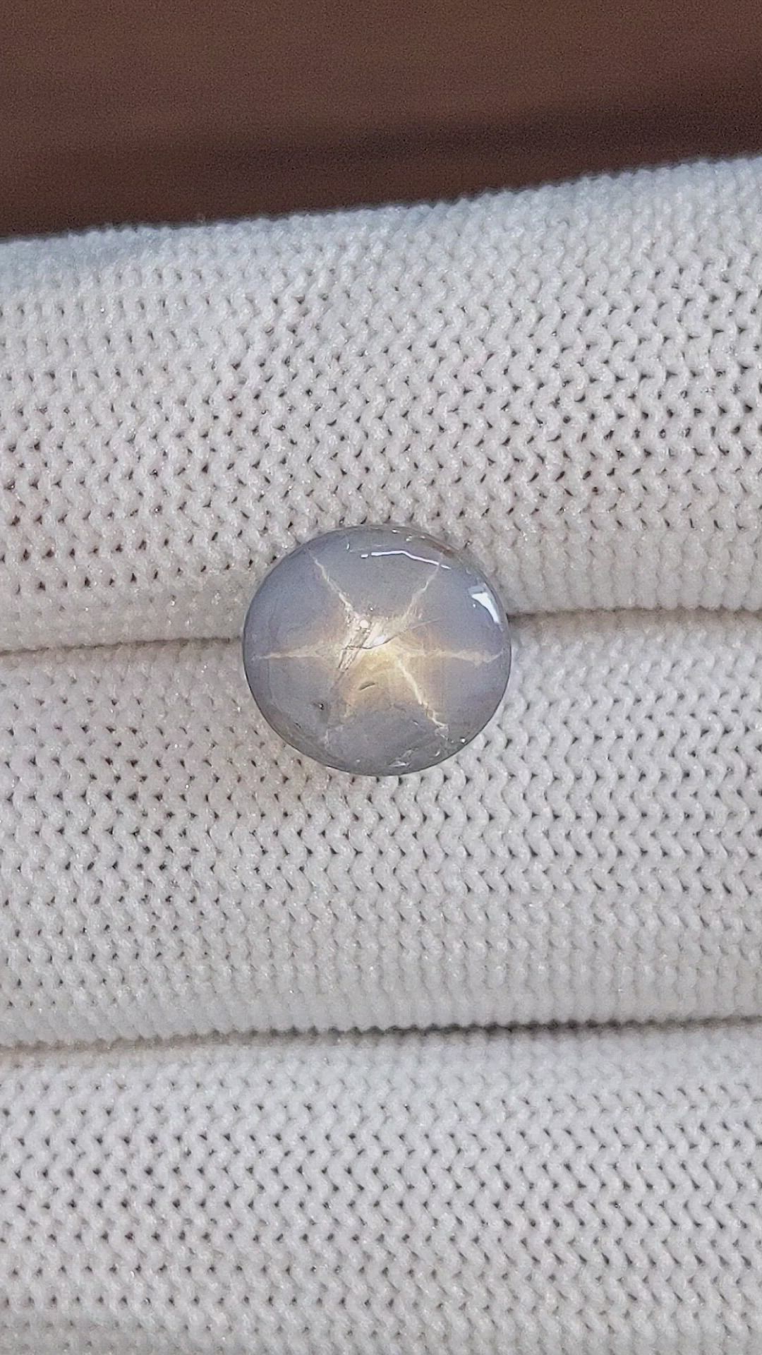 7.88 Ct. Bluish Grey Star Sapphire from Ceylon (Sri Lanka) Size Video