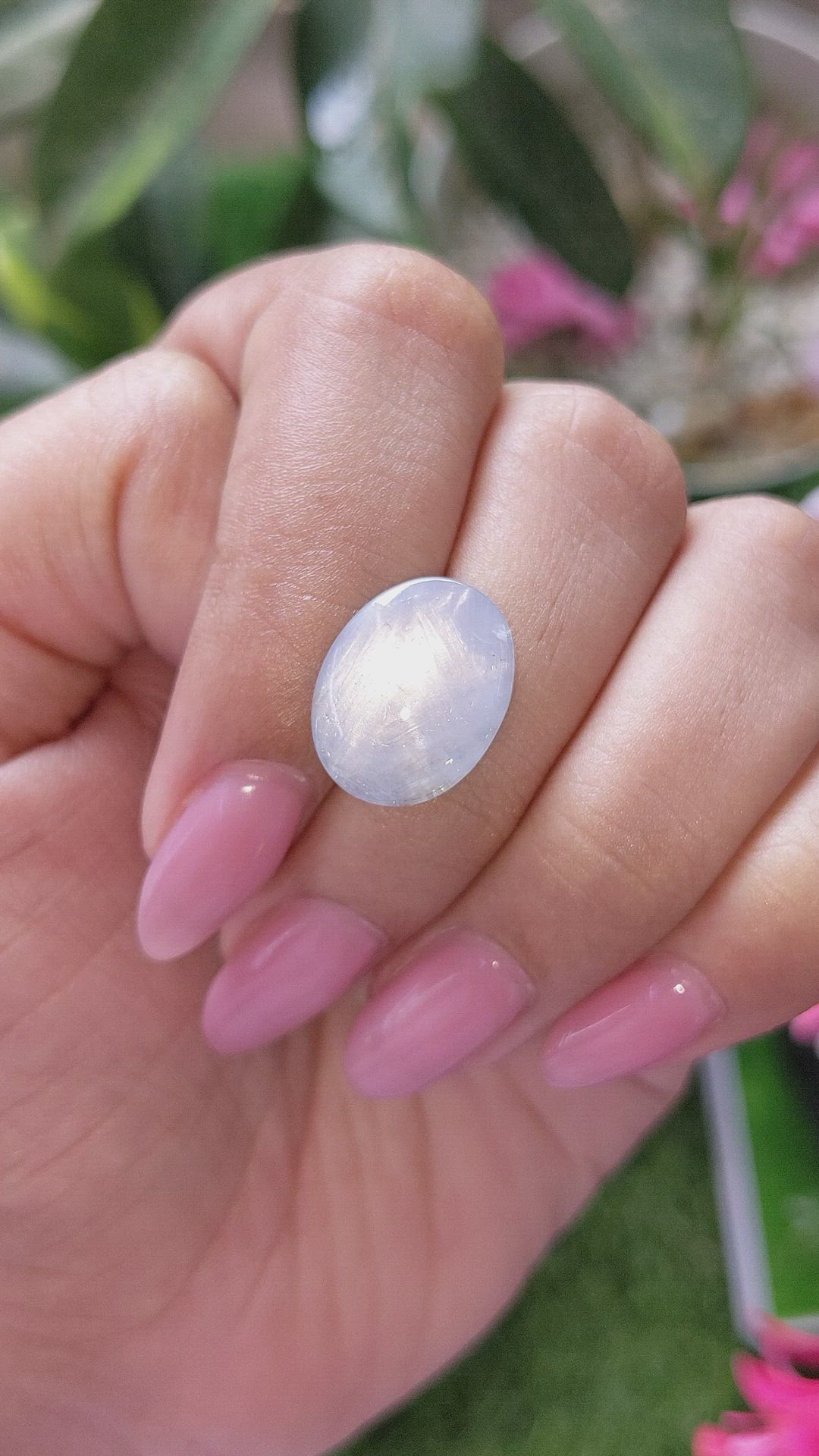 11.56 Ct. Greyish Blue Star Sapphire from Ceylon (Sri Lanka) Size Video