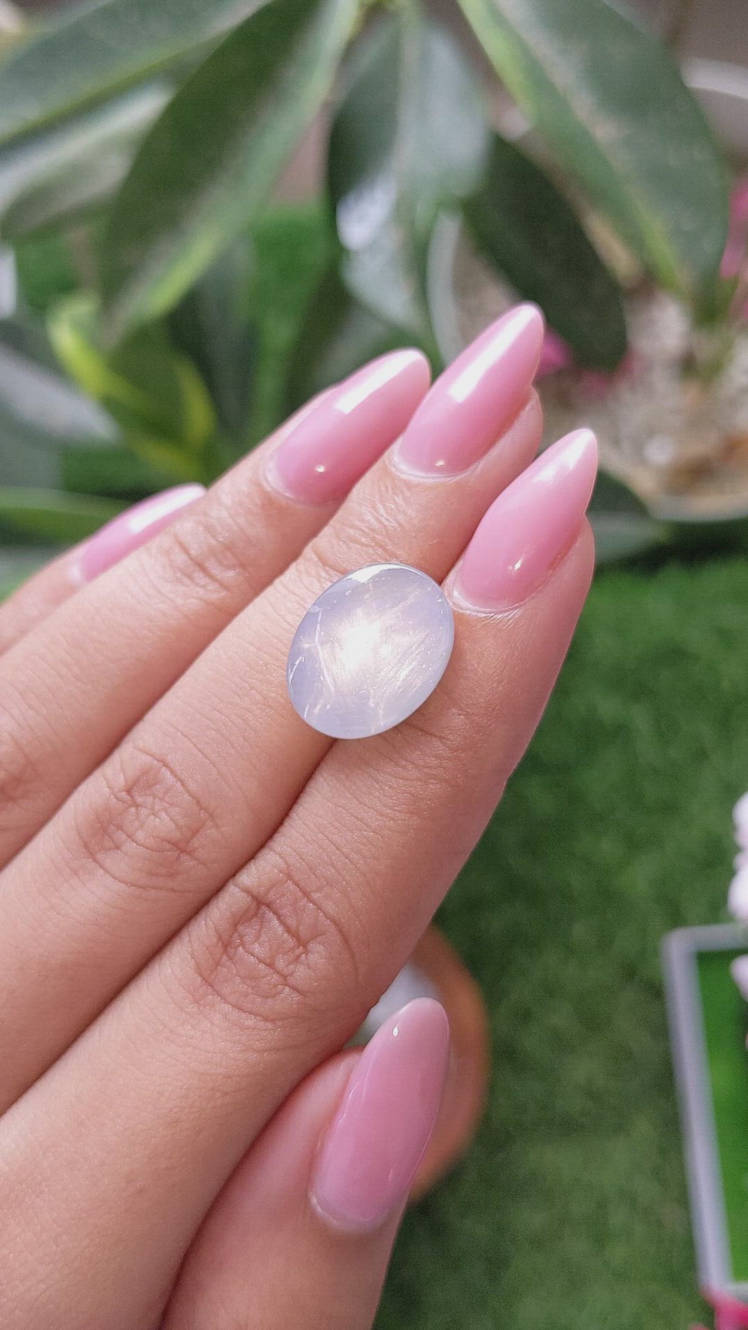 11.56 Ct. Greyish Blue Star Sapphire from Ceylon (Sri Lanka) Size Video