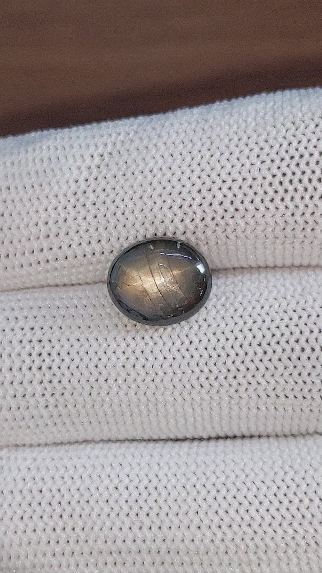6.11 Ct. Black Star Sapphire from Ceylon (Sri Lanka) Size Video