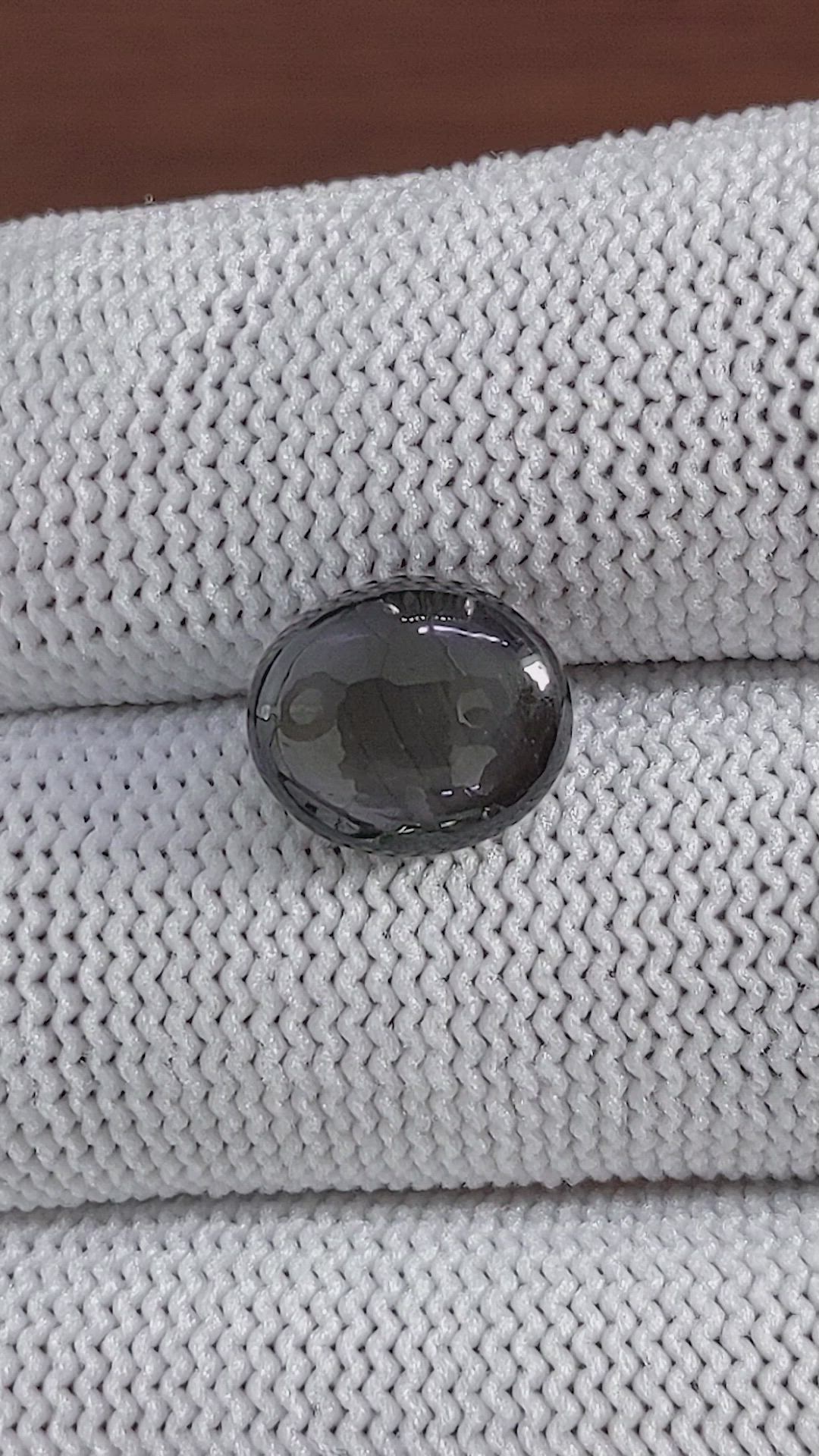 6.11 Ct. Black Star Sapphire from Ceylon (Sri Lanka) Size Video