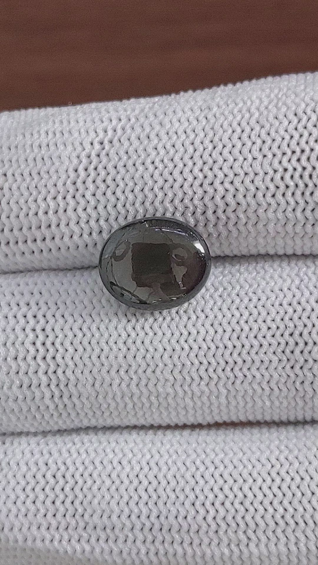 6.73 Ct. Black Star Sapphire from Ceylon (Sri Lanka) Size Video