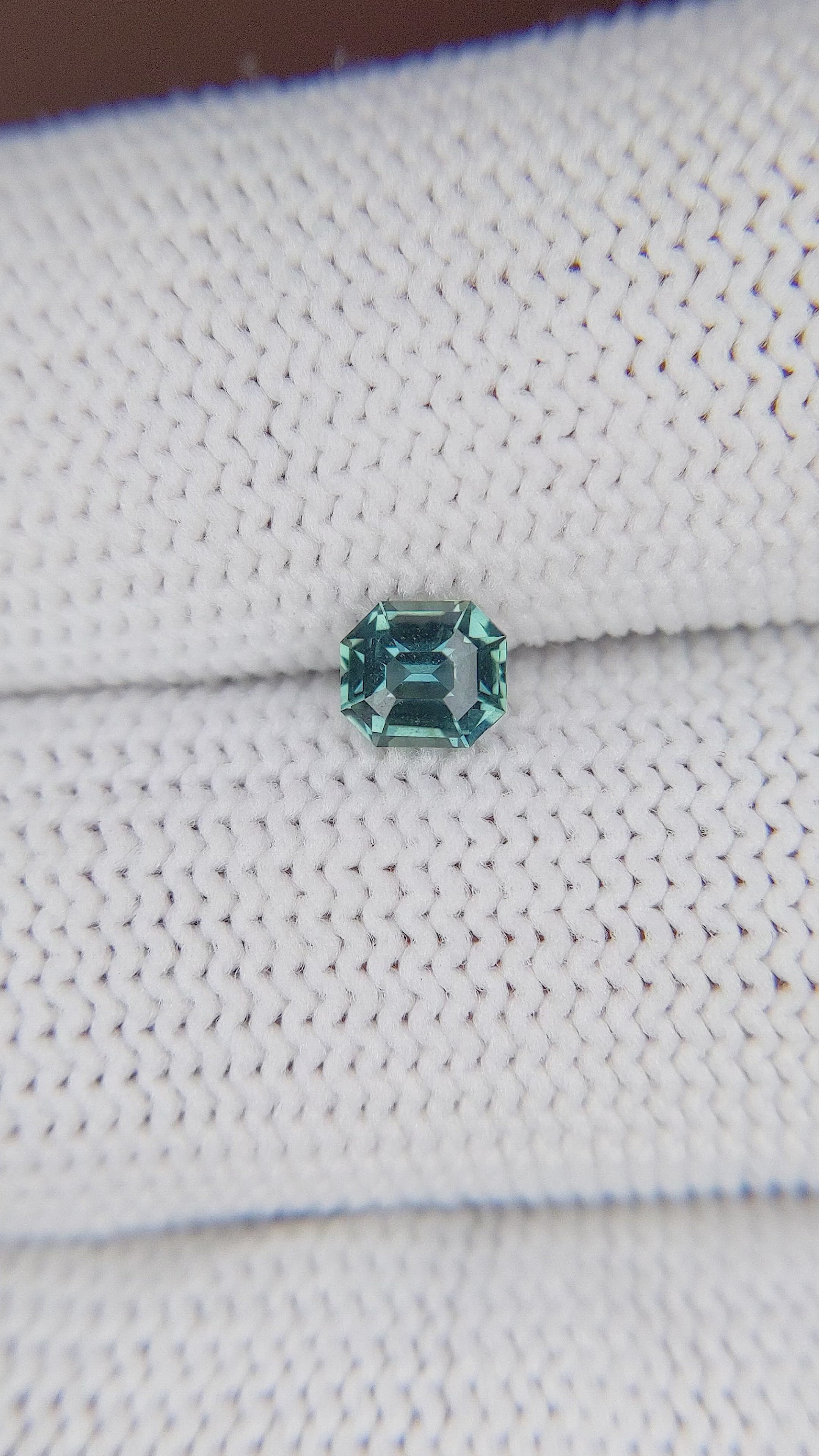 0.54 Ct. Greenish Blue Sapphire from Madagascar Size Video