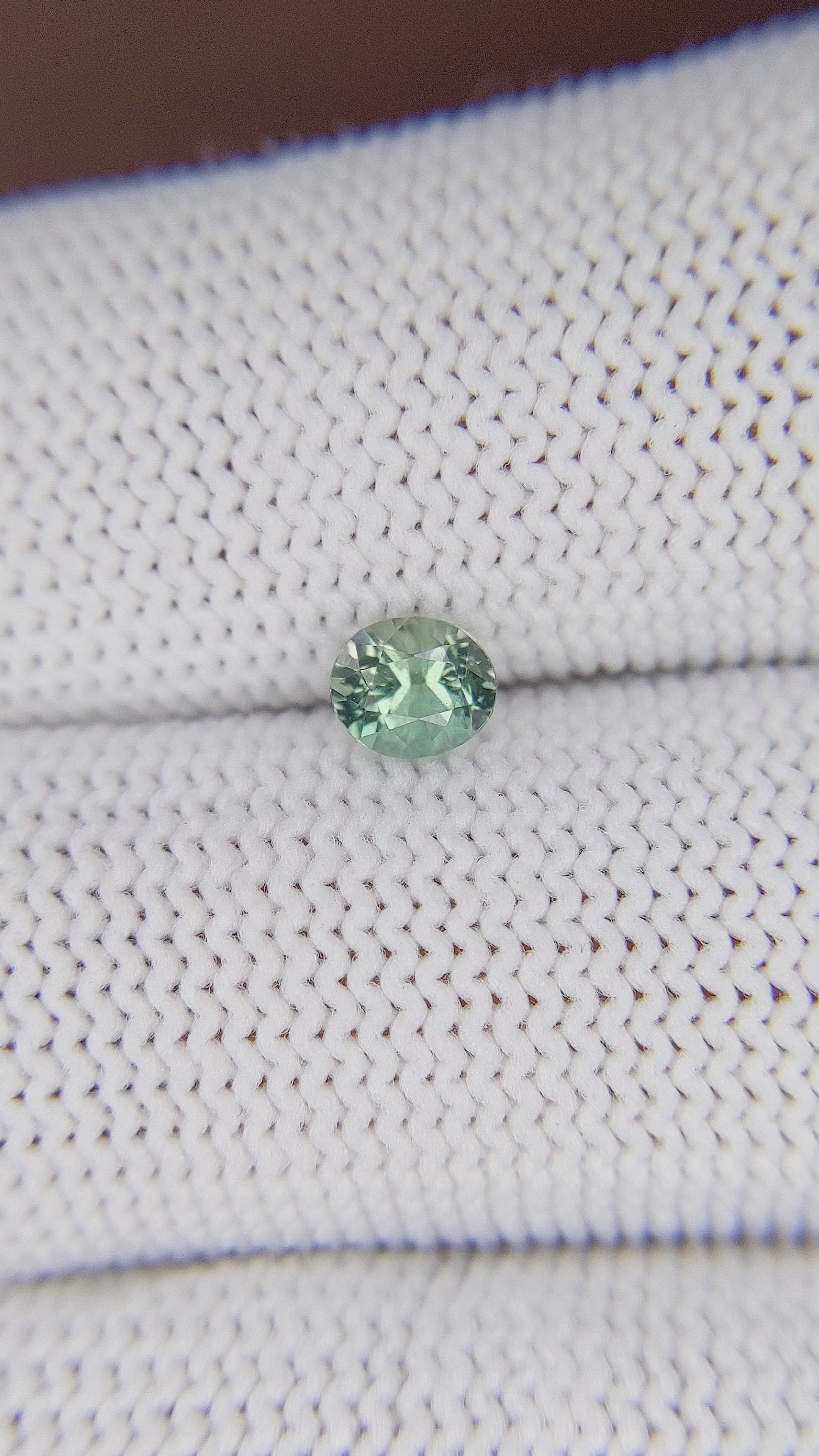 0.55 Ct. Bluish Green Sapphire from Madagascar Size Video