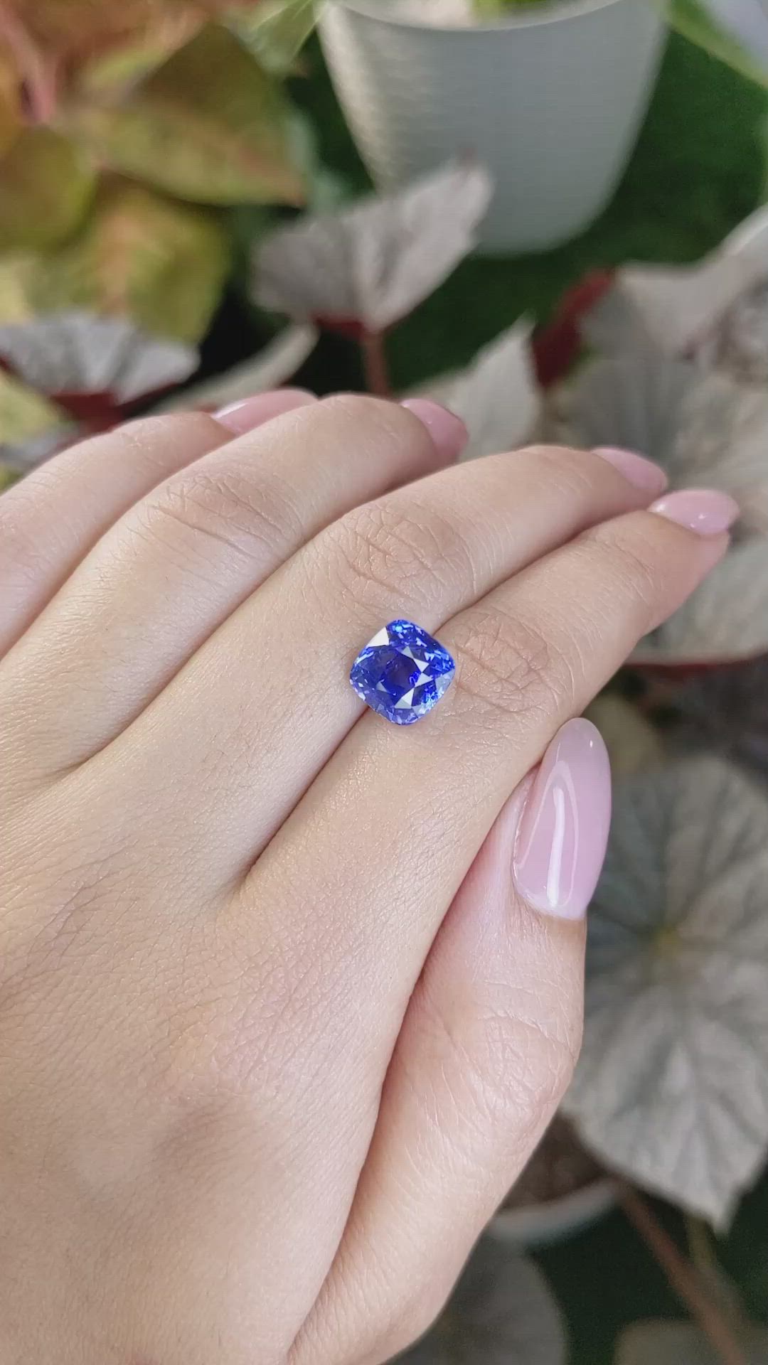 5.66 Ct. Blue Sapphire from Ceylon (Sri Lanka) Size Video