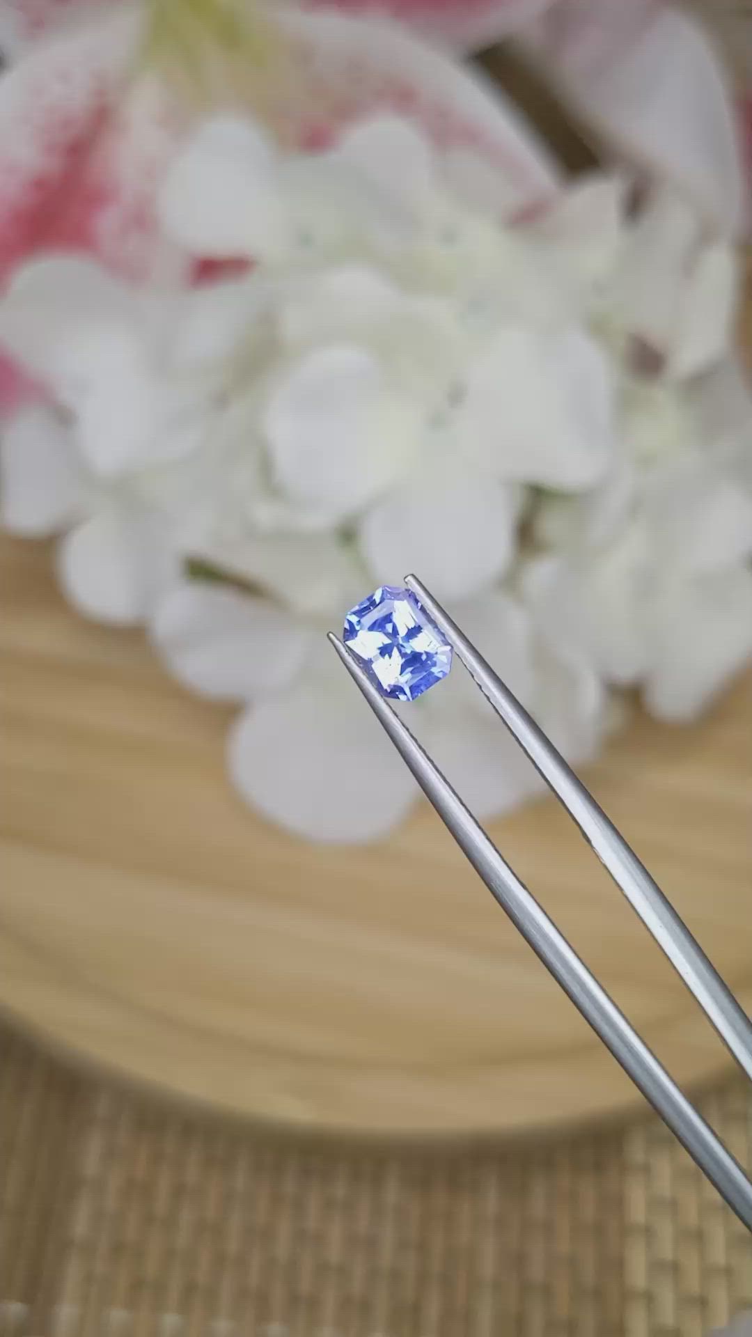 1.26 Ct. Blue Sapphire from Ceylon (Sri Lanka) Size Video