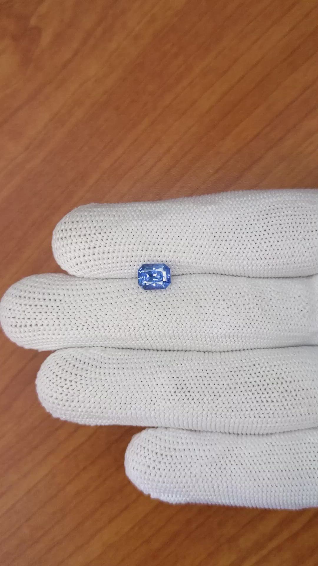1.26 Ct. Blue Sapphire from Ceylon (Sri Lanka) Size Video