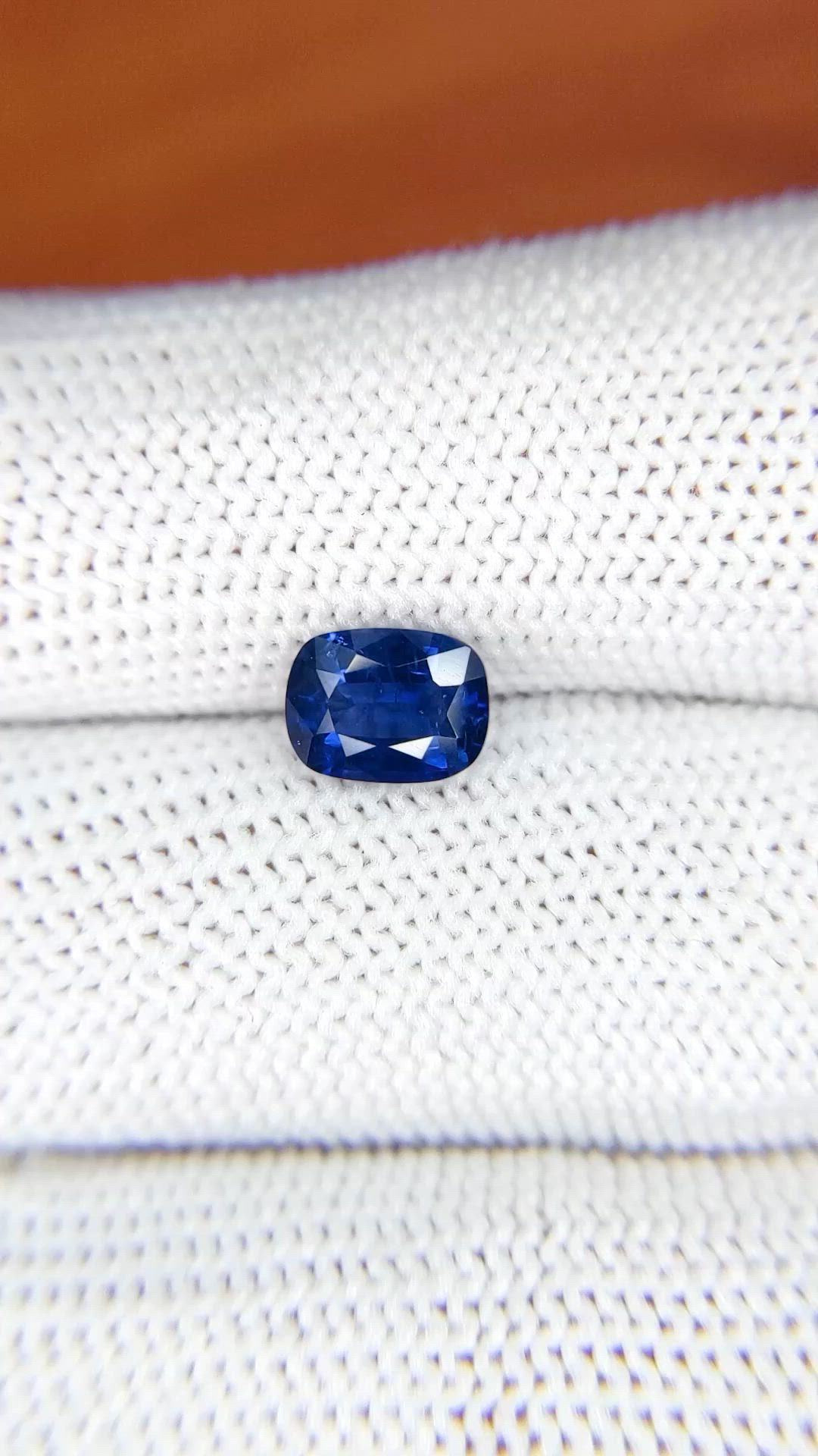 1.49 Ct. Blue Sapphire from Ceylon (Sri Lanka) Size Video