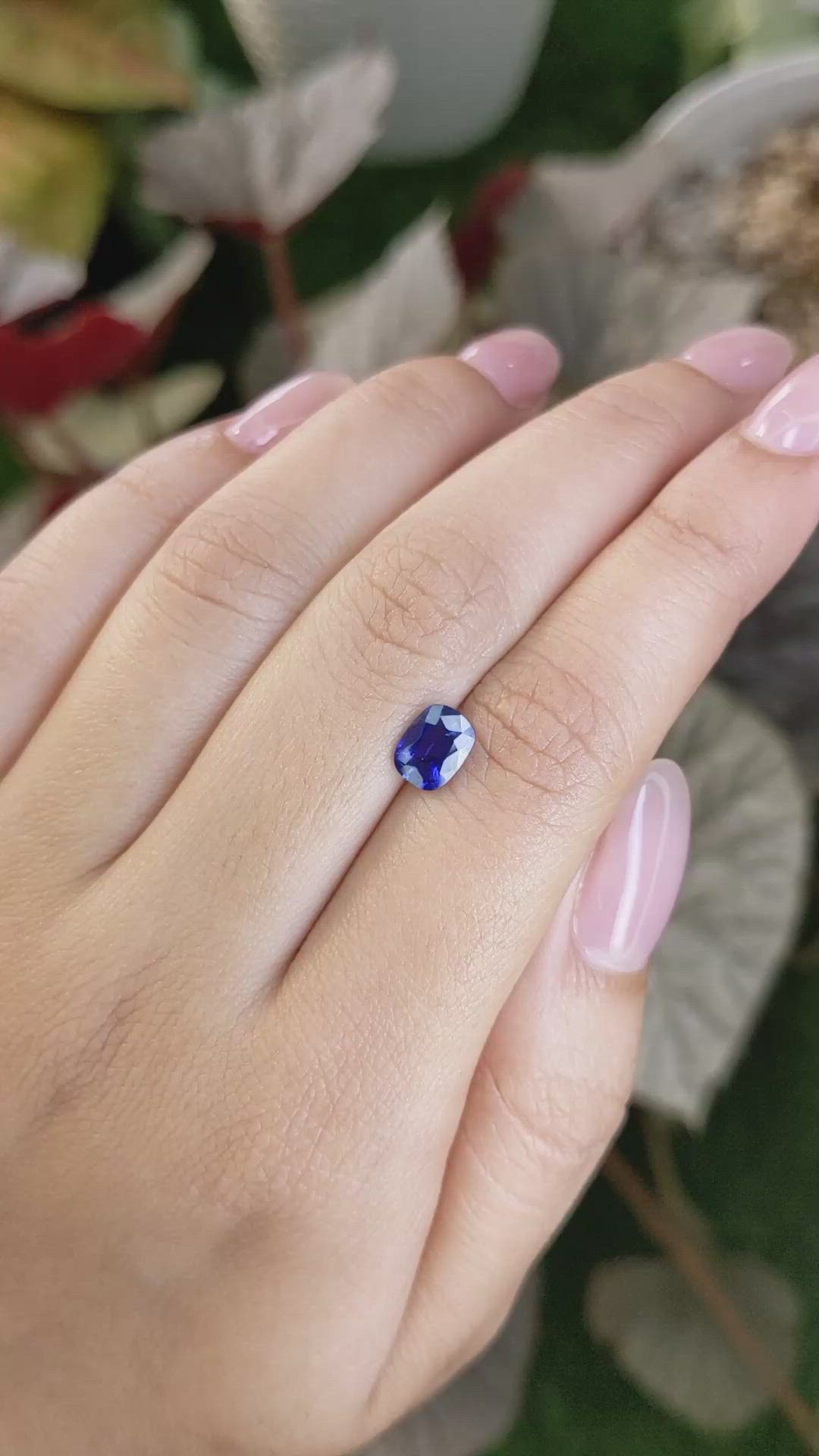 1.49 Ct. Blue Sapphire from Ceylon (Sri Lanka) Size Video