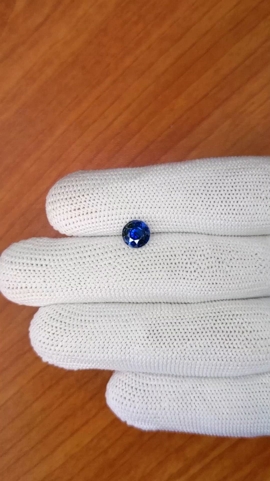 1.22 Ct. Blue Sapphire from Ceylon (Sri Lanka) Size Video