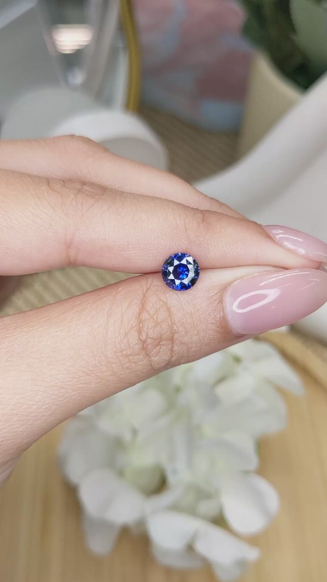 1.22 Ct. Blue Sapphire from Ceylon (Sri Lanka) Size Video
