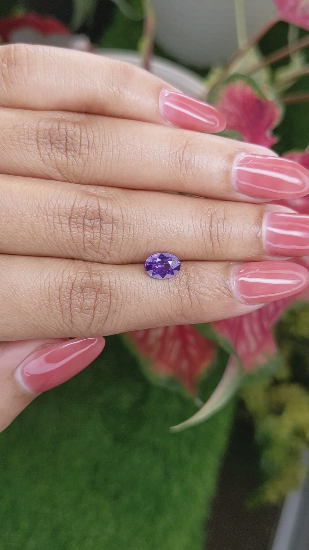 1.23 Ct. Purple Sapphire from Ceylon (Sri Lanka) Size Video