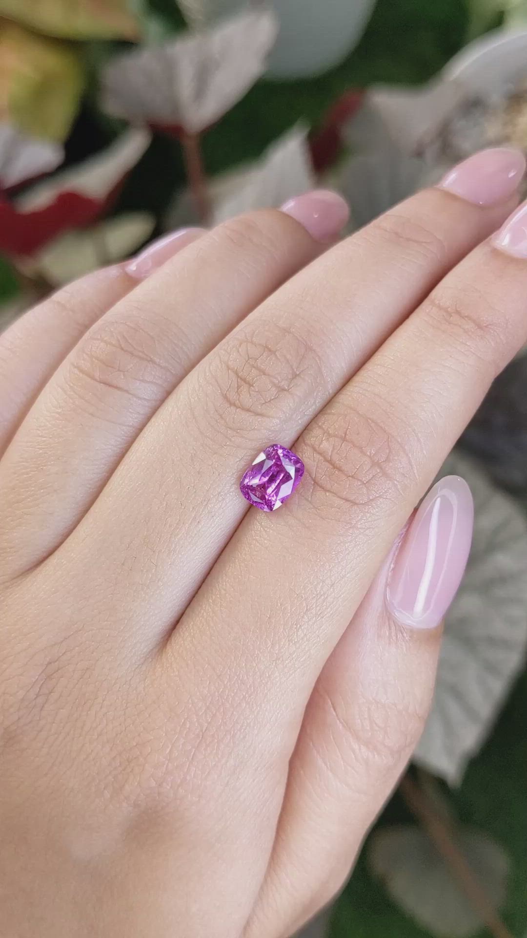 2.13 Ct. Purplish Pink Sapphire from Ceylon (Sri Lanka) Size Video