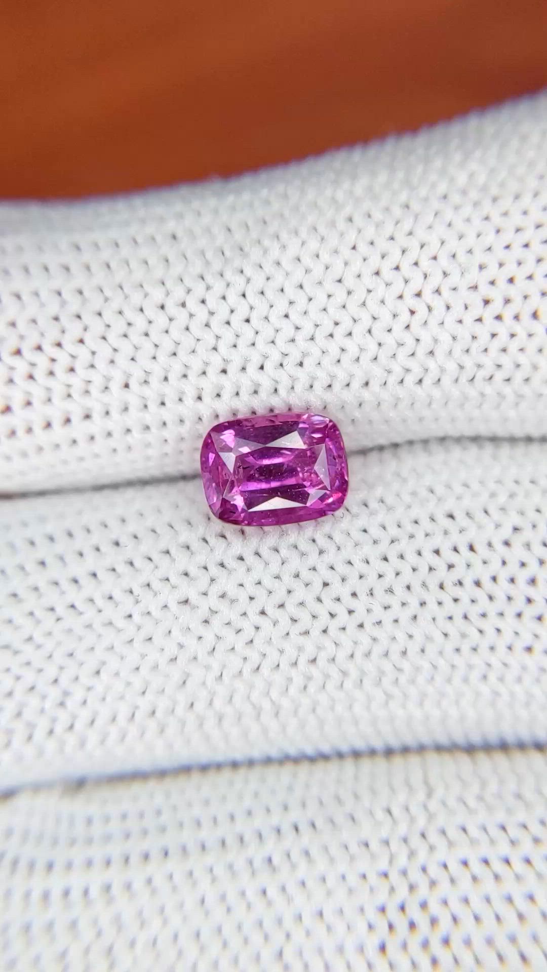 2.13 Ct. Purplish Pink Sapphire from Ceylon (Sri Lanka) Size Video
