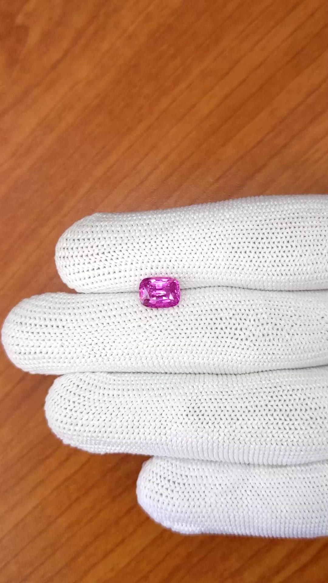 2.13 Ct. Purplish Pink Sapphire from Ceylon (Sri Lanka) Size Video