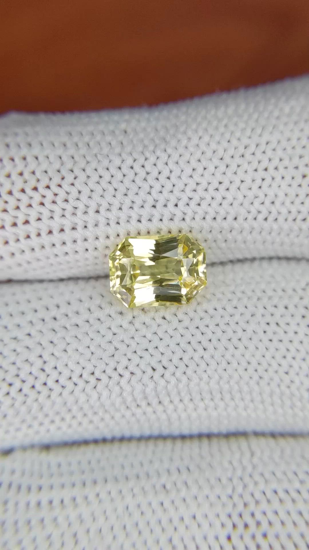 2.71 Ct. Yellow Sapphire from Ceylon (Sri Lanka) Size Video