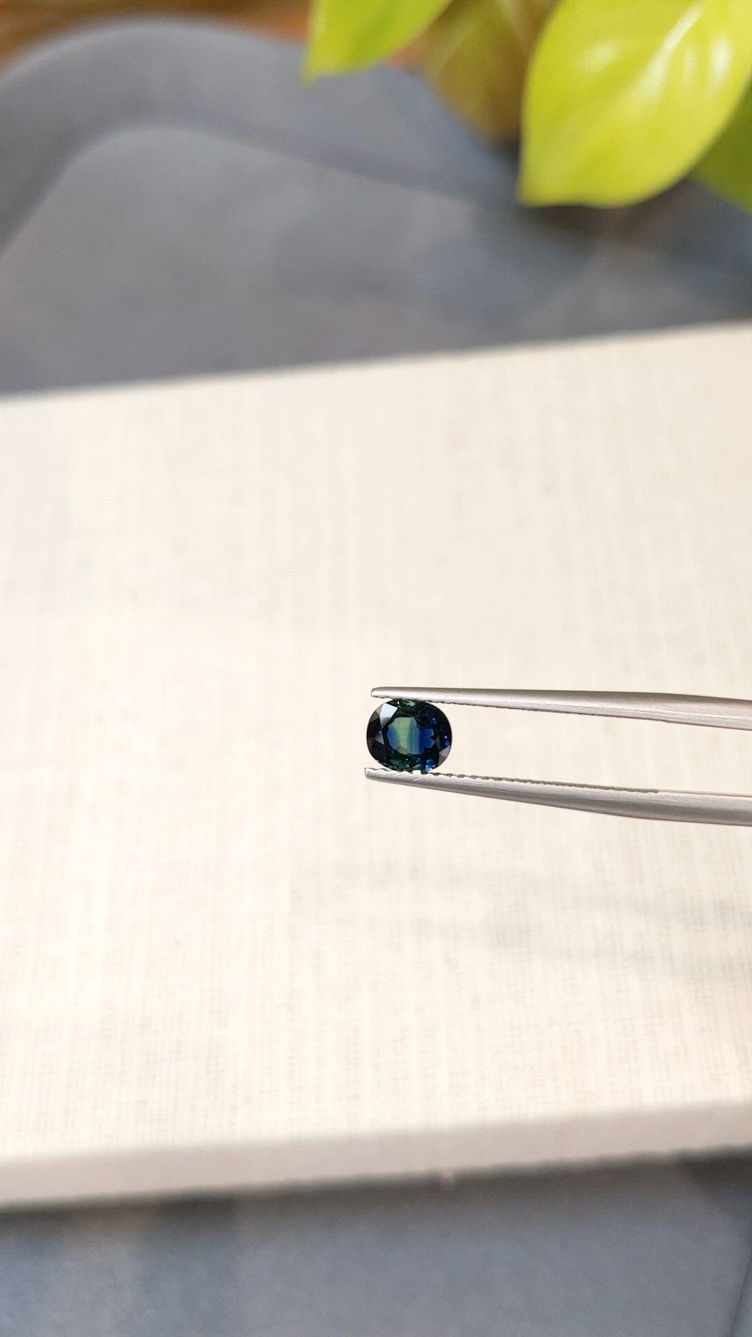1.05 Ct. Greenish Blue Sapphire from Madagascar Size Video