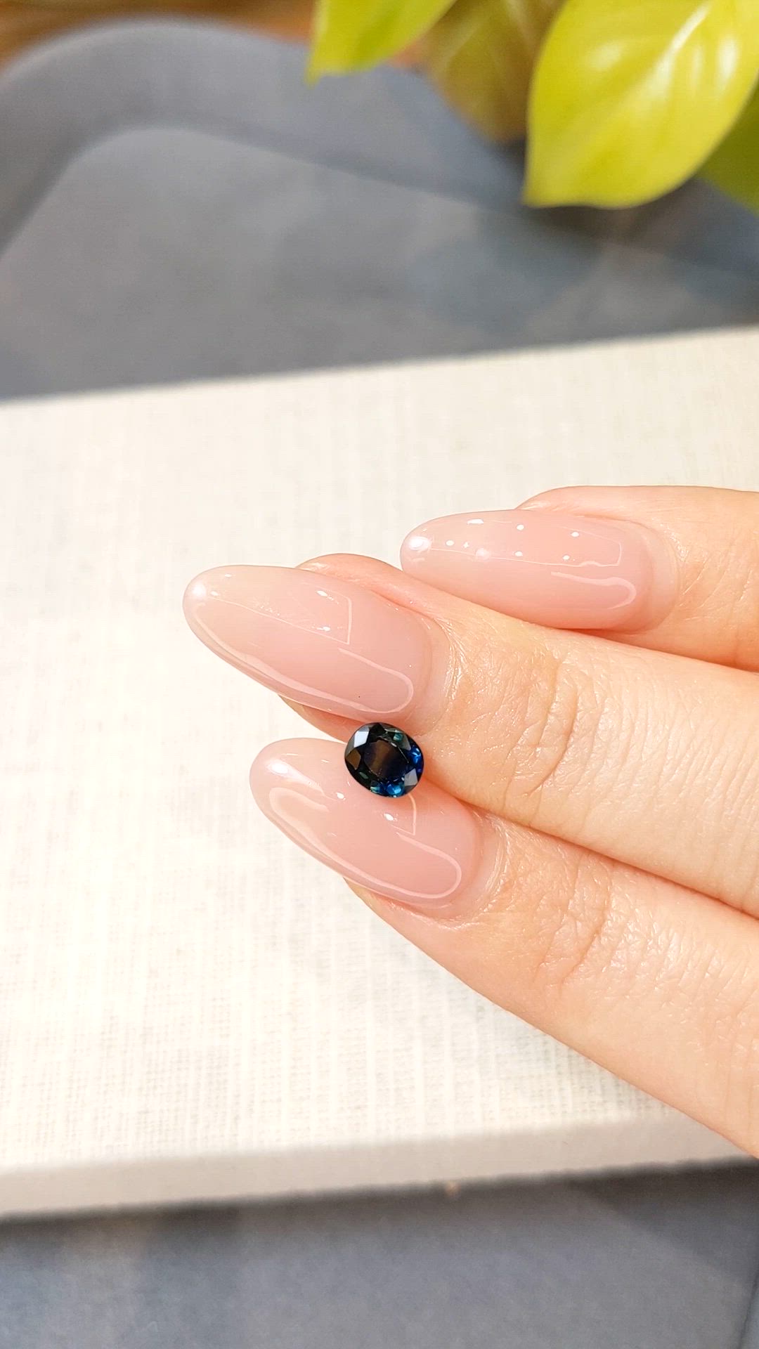 1.05 Ct. Greenish Blue Sapphire from Madagascar Size Video