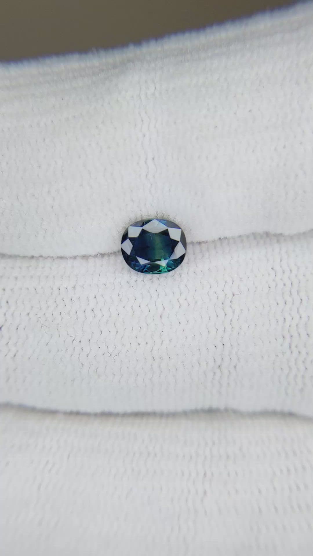 1.05 Ct. Greenish Blue Sapphire from Madagascar Size Video