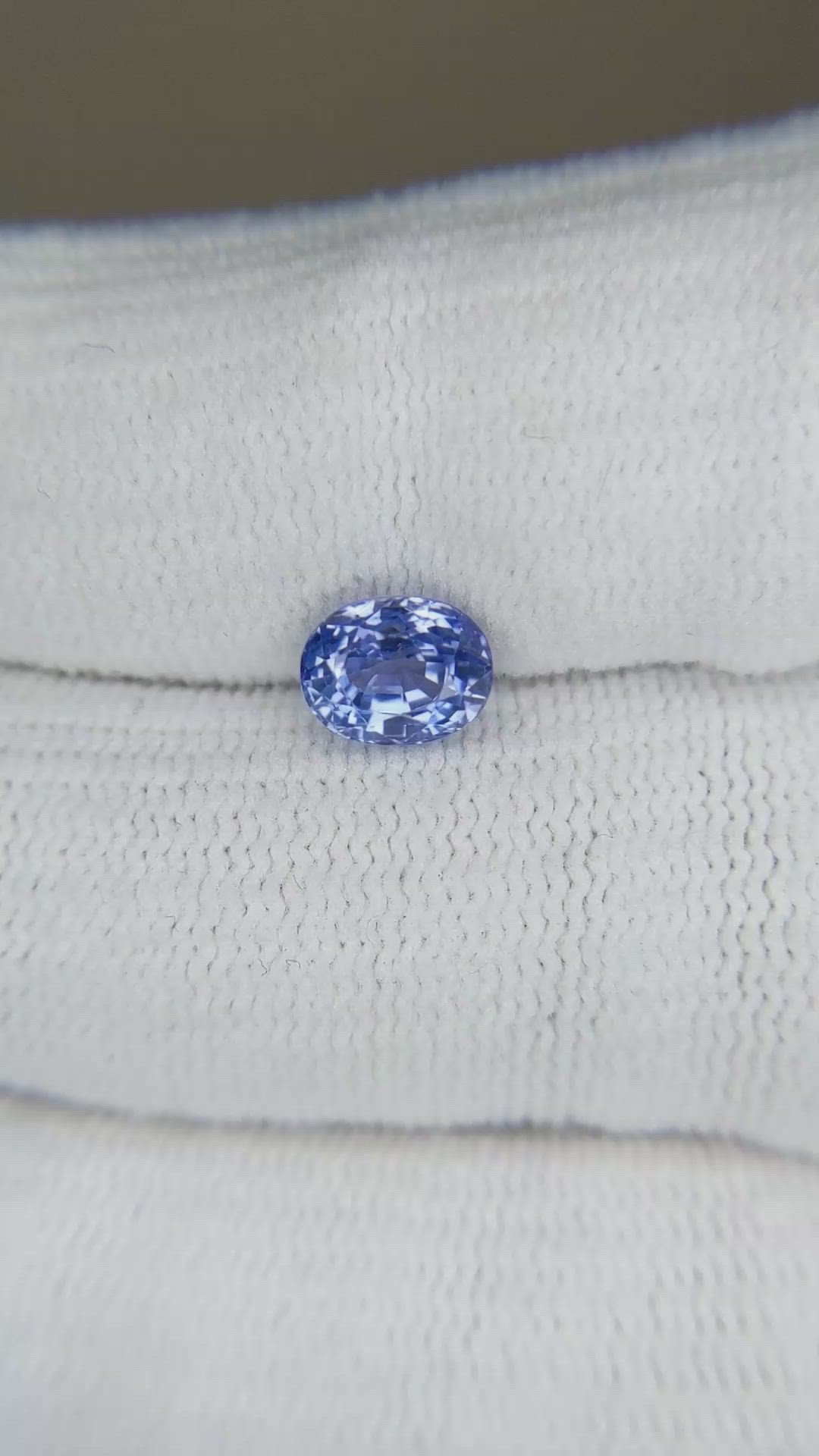 1.68 Ct. Purplish Blue Sapphire from Ceylon (Sri Lanka) Size Video