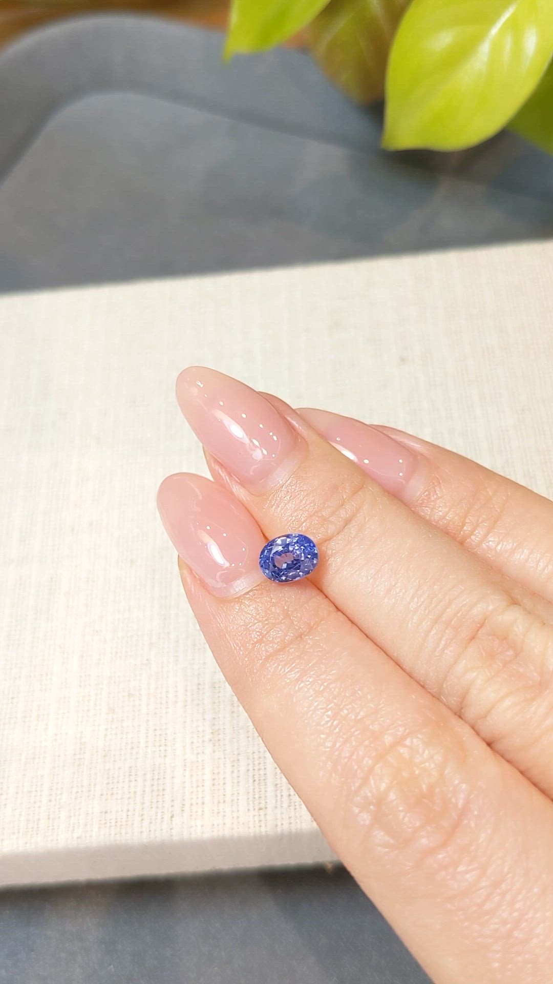 1.68 Ct. Purplish Blue Sapphire from Ceylon (Sri Lanka) Size Video