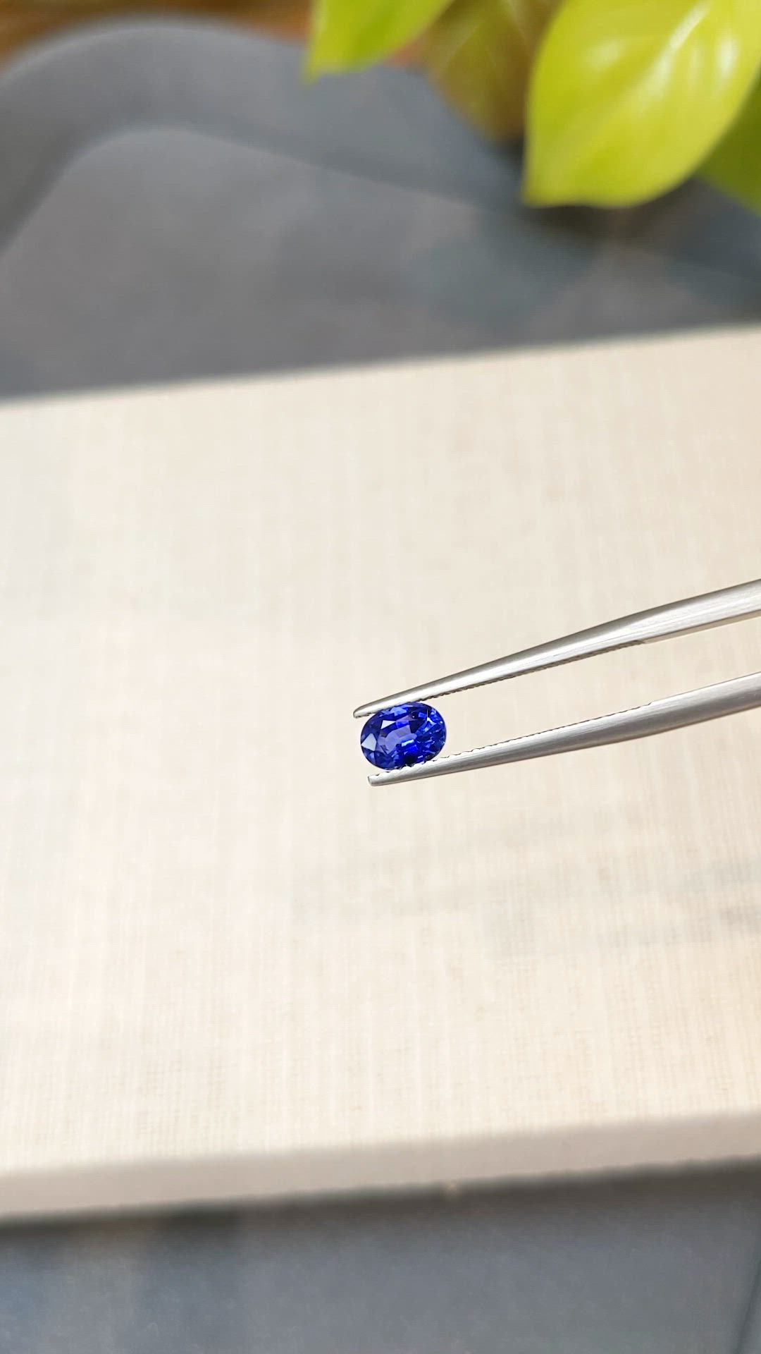 0.81 Ct. Purplish Blue Sapphire from Madagascar Size Video