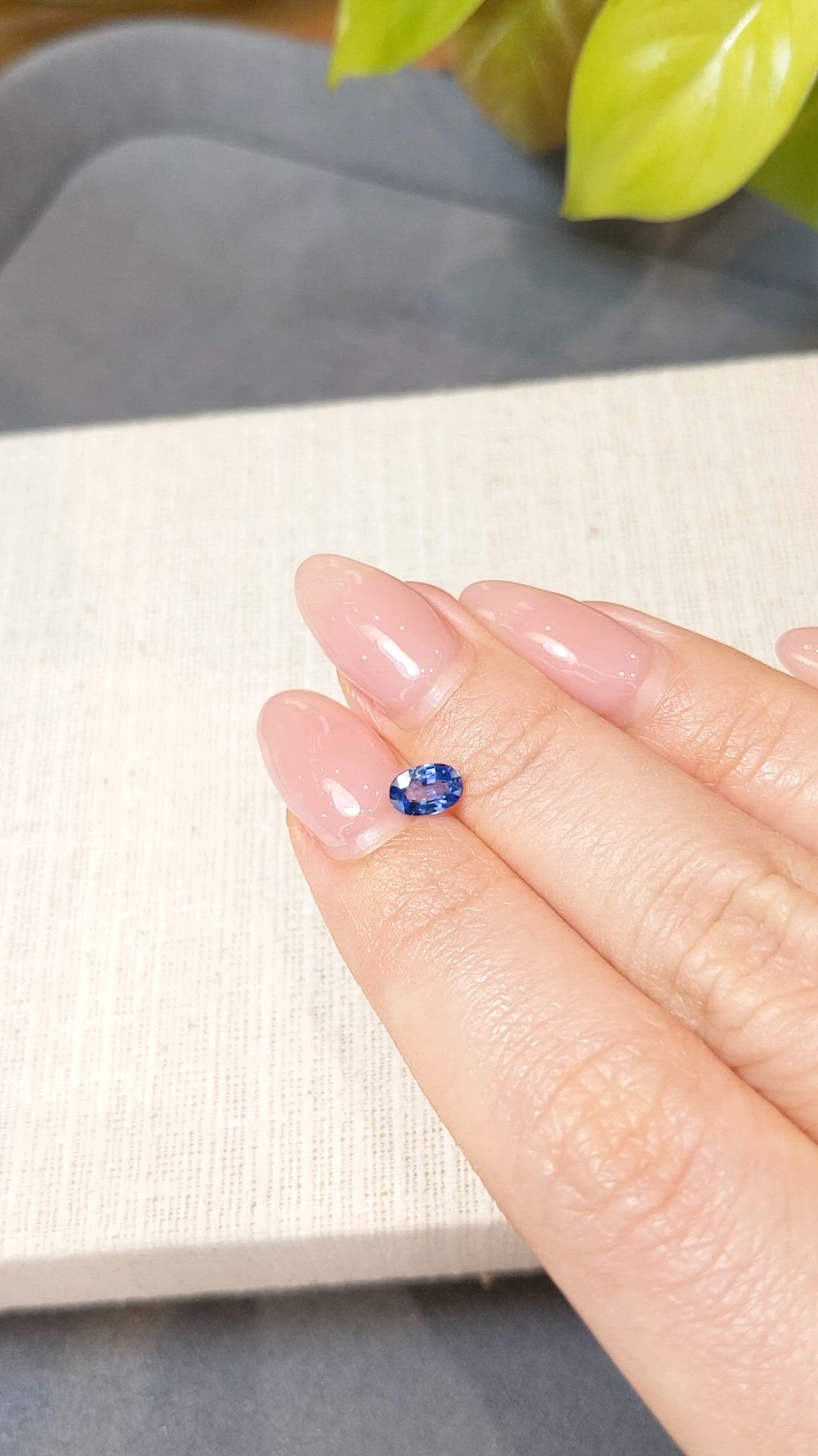 0.53 Ct. Blue Sapphire from Ceylon (Sri Lanka) Size Video