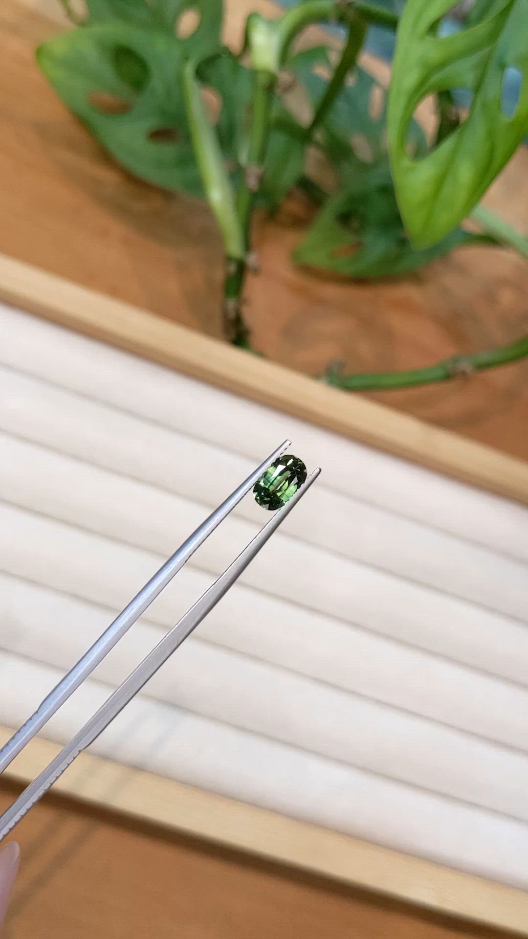 1.14 Ct. Green Sapphire from Madagascar Size Video