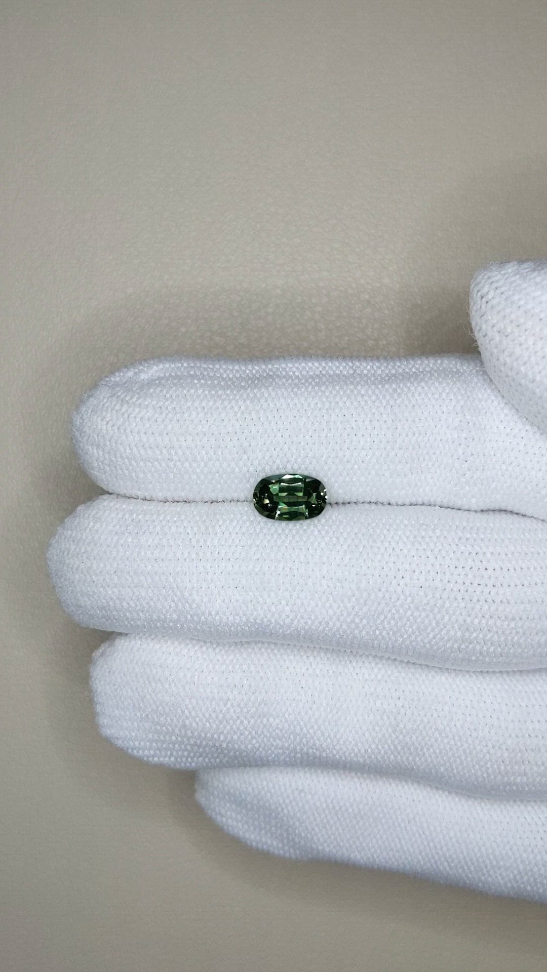 1.14 Ct. Green Sapphire from Madagascar Size Video