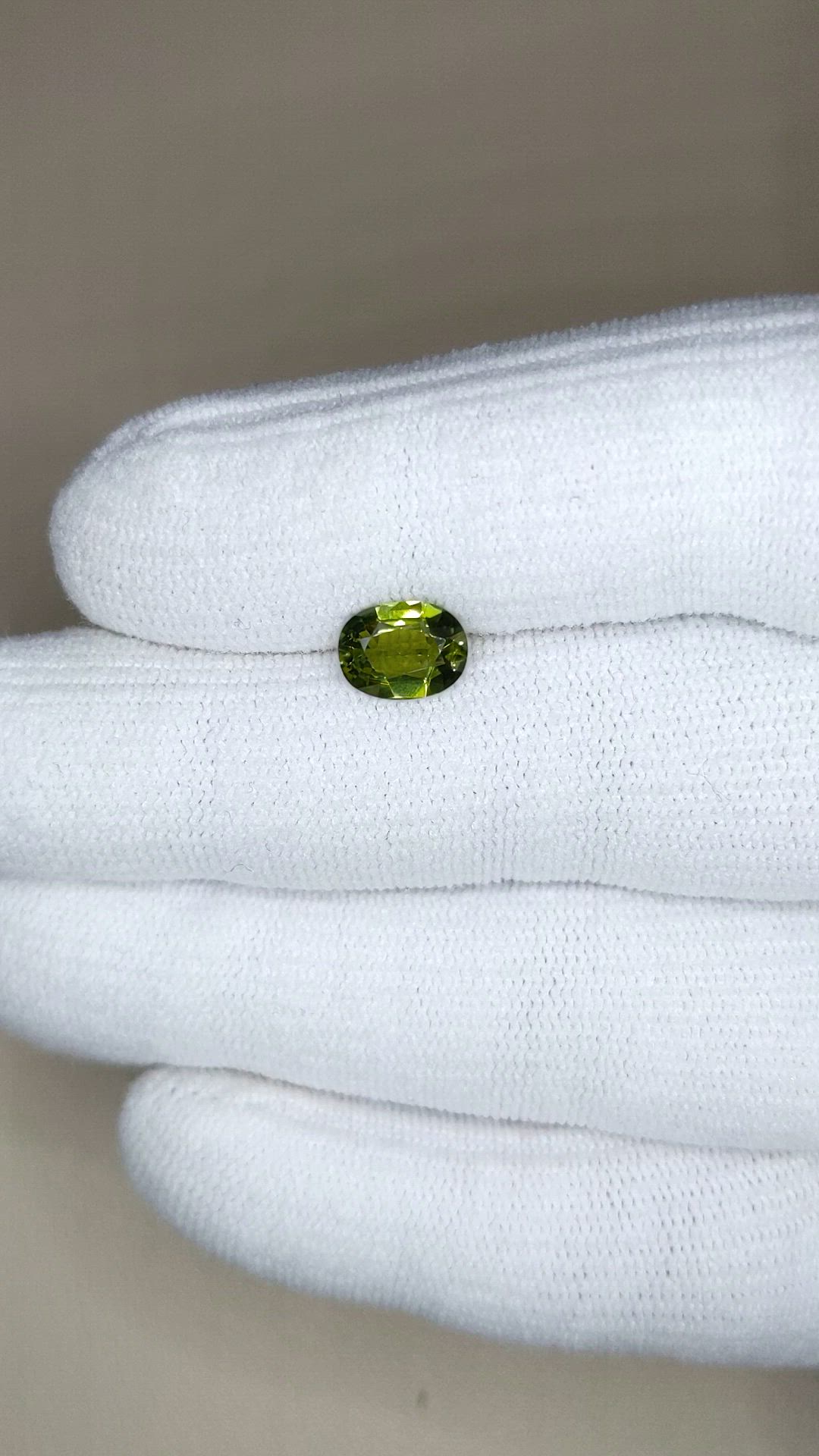 1.41 Ct. Yellowish Green Sapphire from Madagascar Size Video