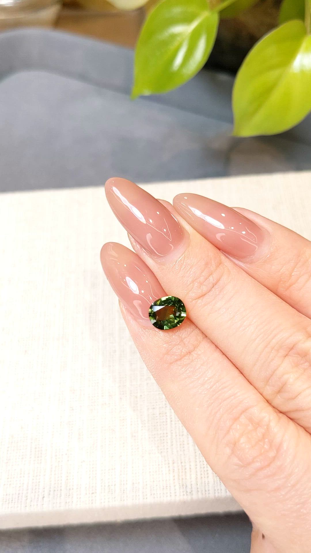 1.52 Ct. Green Sapphire from Madagascar Size Video