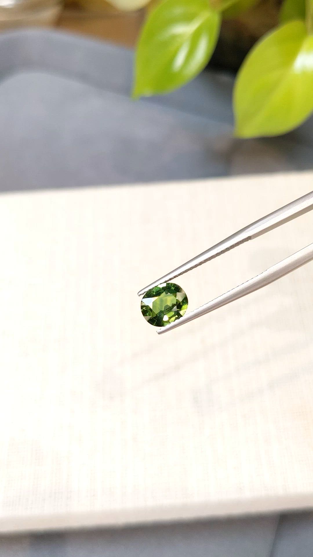 1.52 Ct. Green Sapphire from Madagascar Size Video