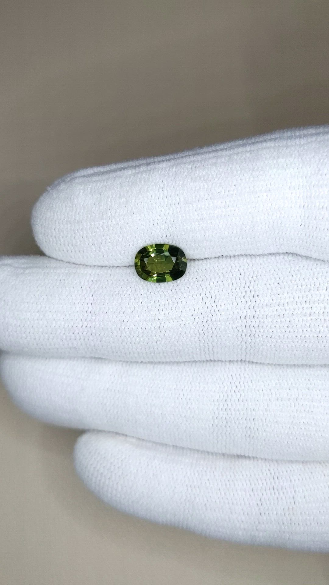1.61 Ct. Green Sapphire from Madagascar Size Video