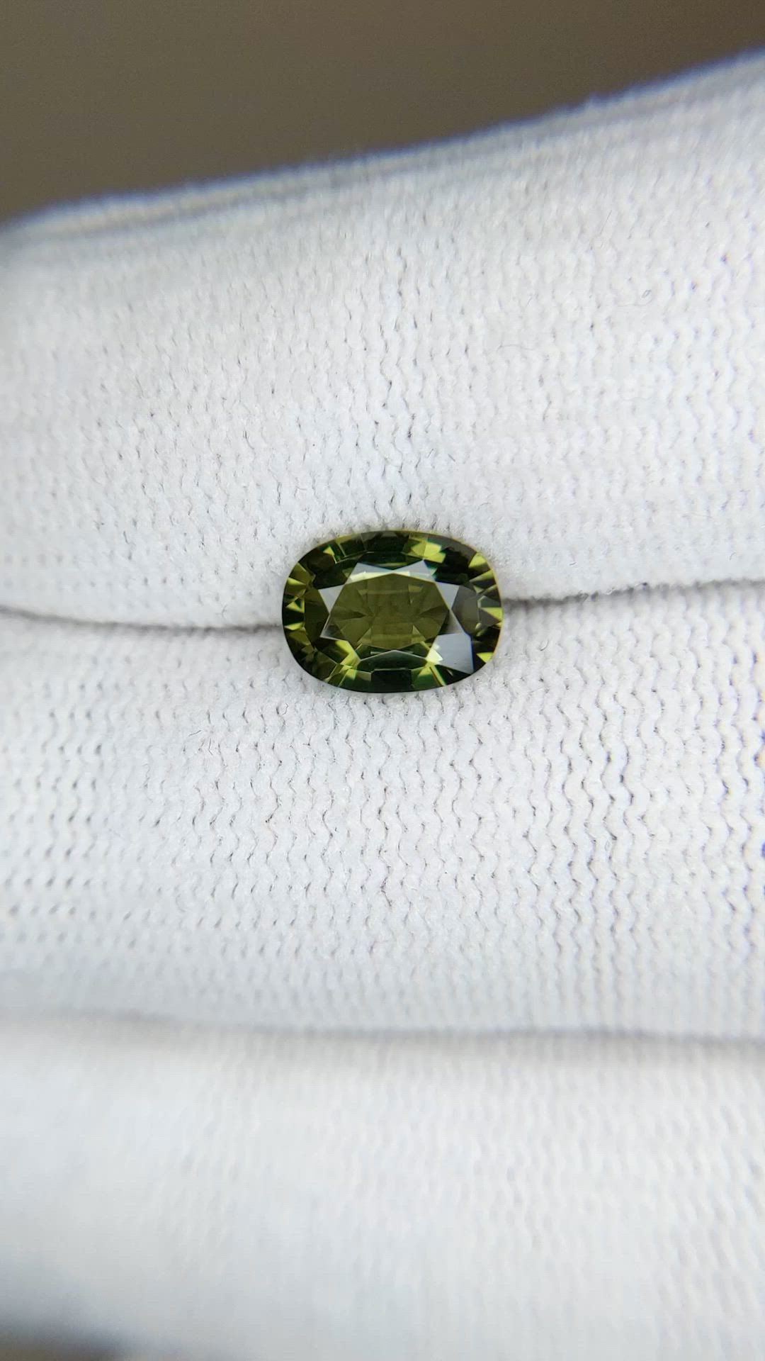 1.61 Ct. Green Sapphire from Madagascar Size Video