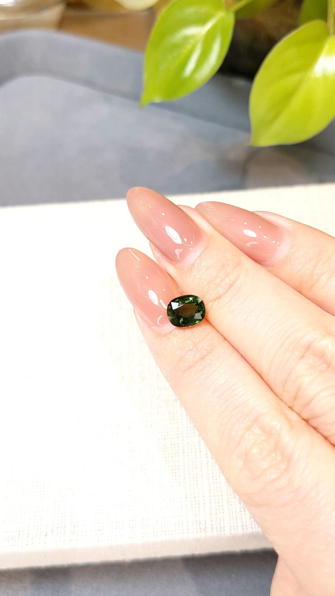 1.49 Ct. Green Sapphire from Madagascar Size Video