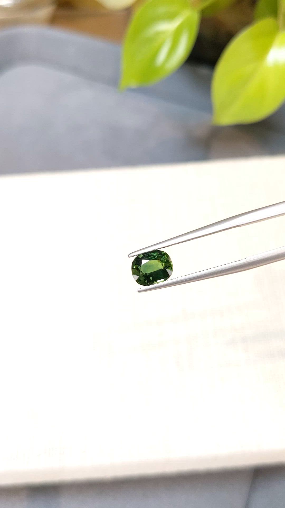 1.49 Ct. Green Sapphire from Madagascar Size Video